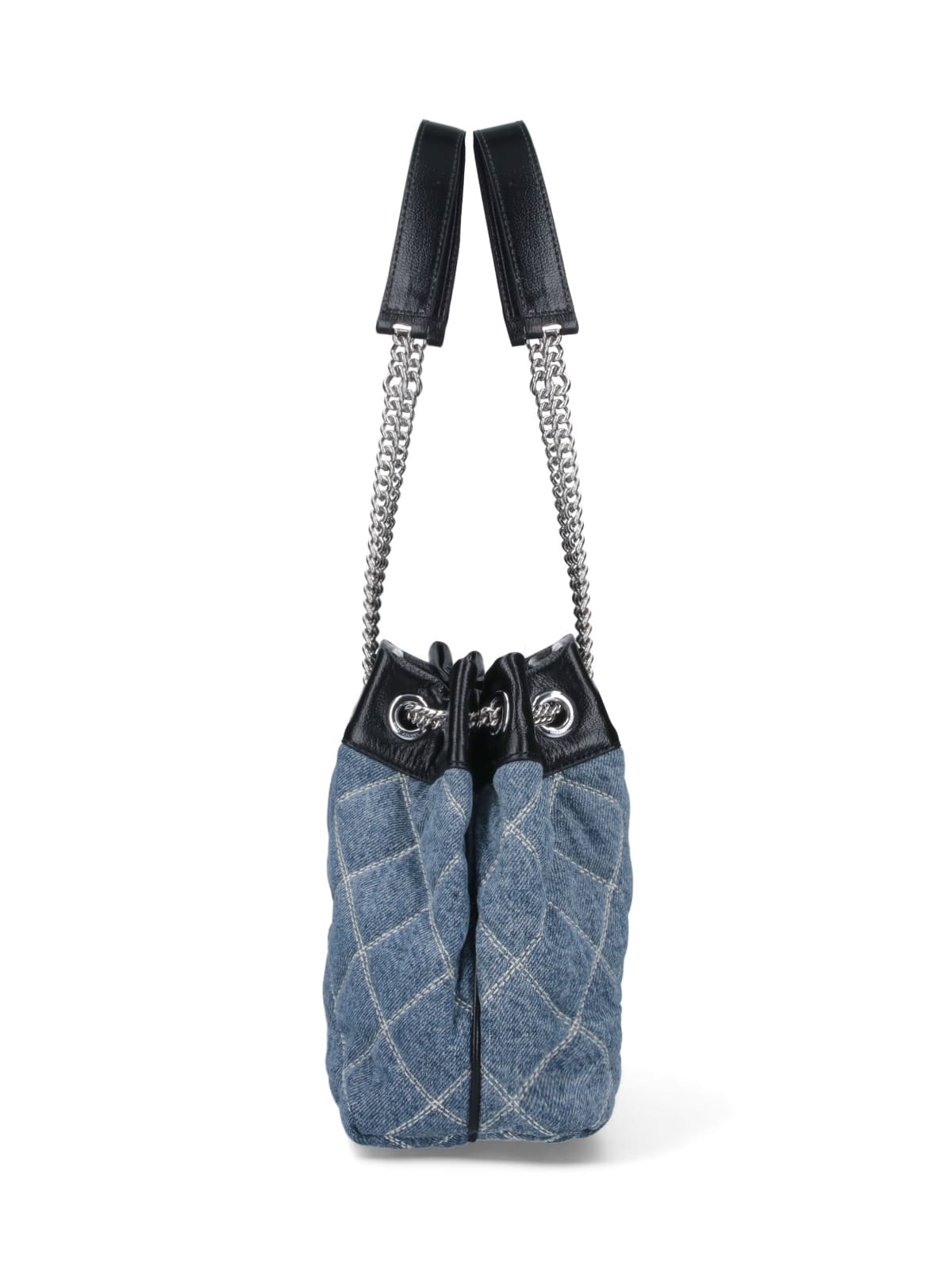 Marc Jacobs Medium Denim Bag The Quilted Chain Sack