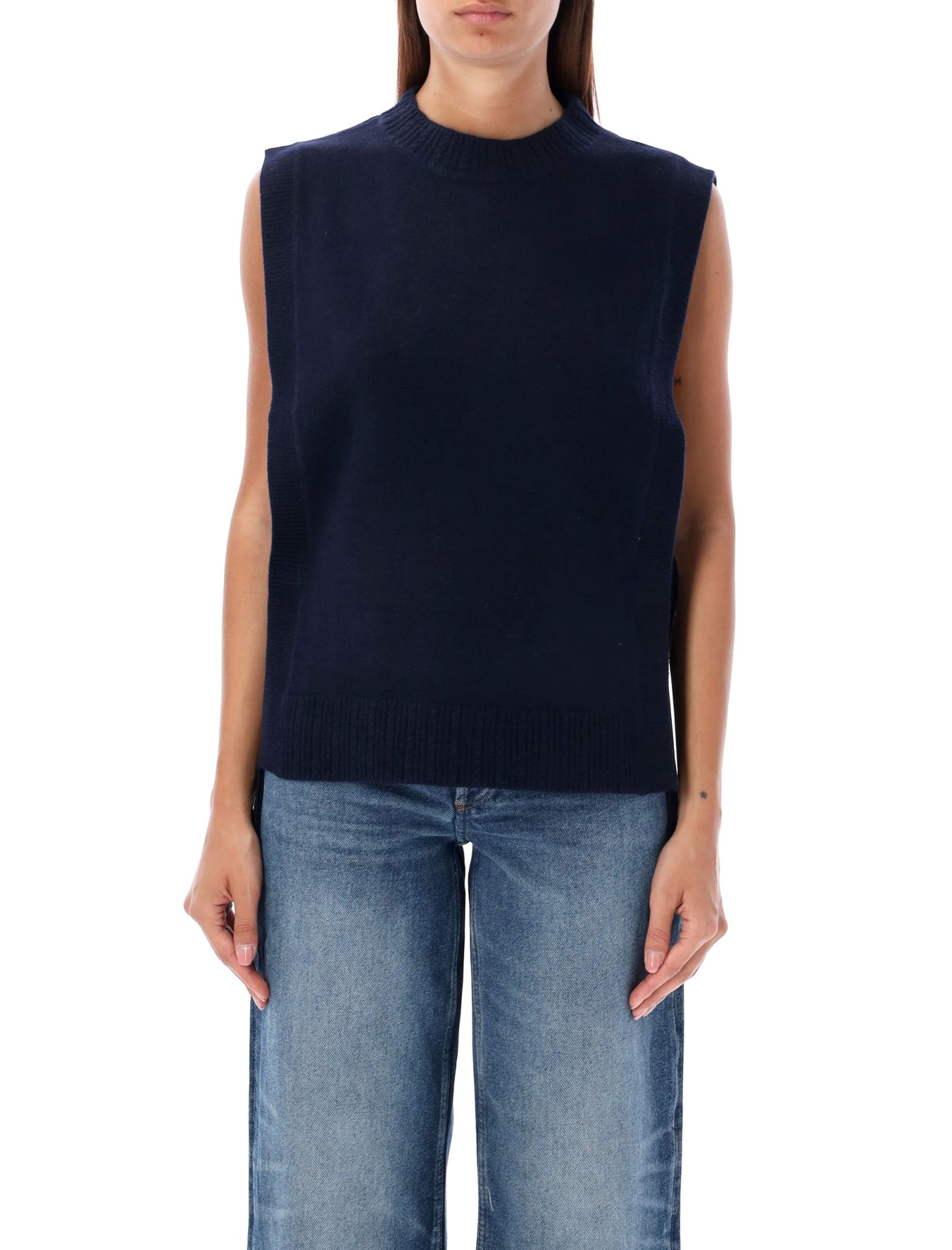 Shop Apc Pull Margot In Dark Navy