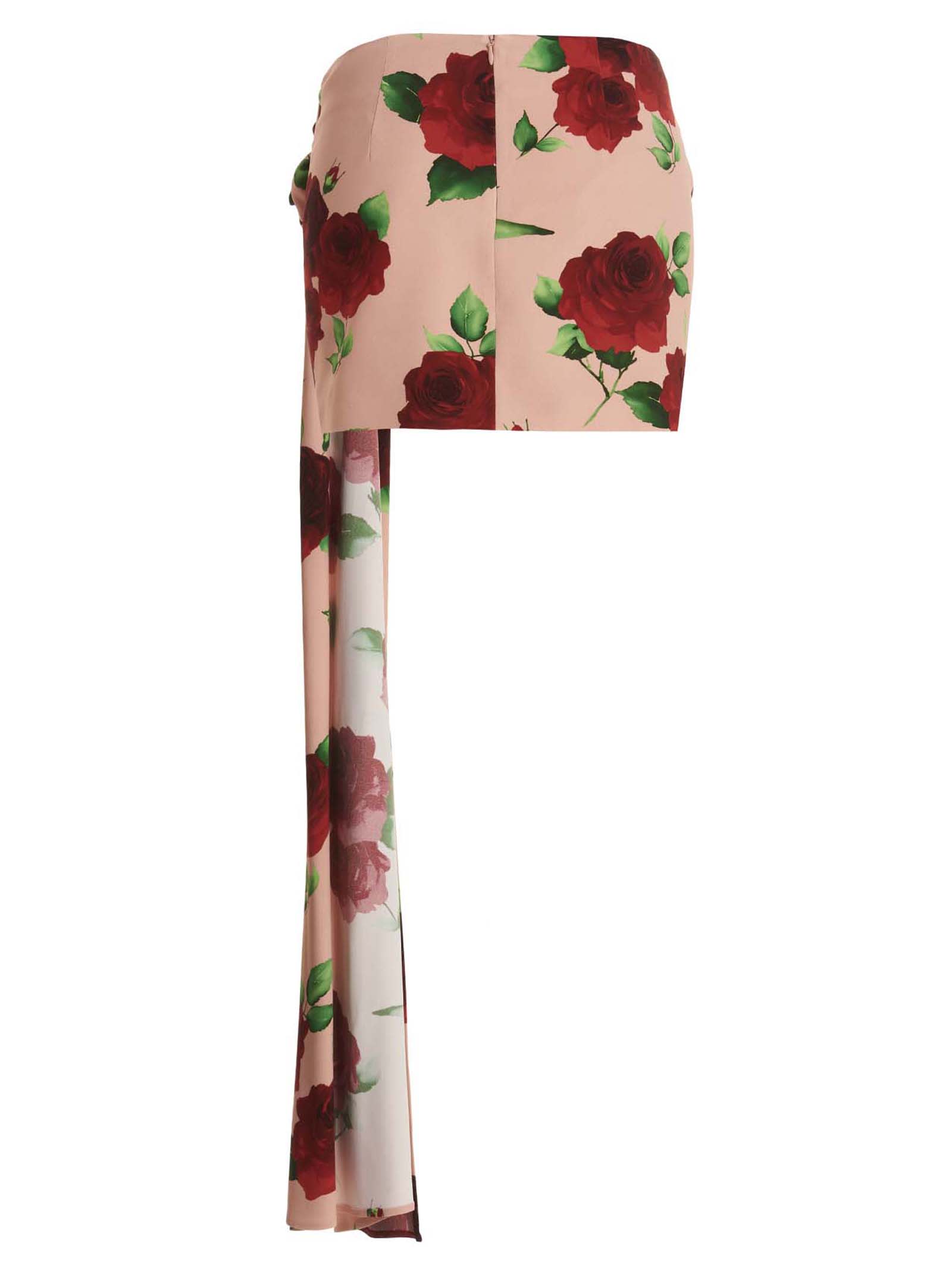 Shop Magda Butrym Floral Printed Miniskirt In Pink