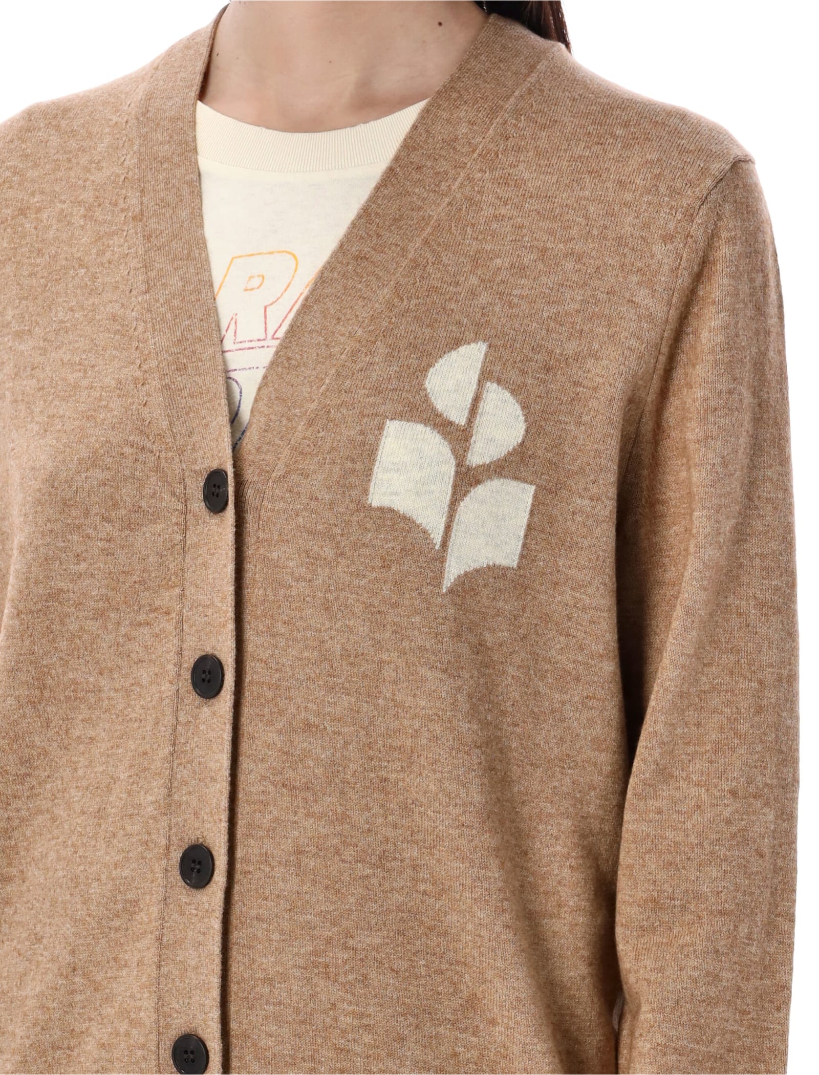 Shop Marant Etoile Karin Cardigan In Camel