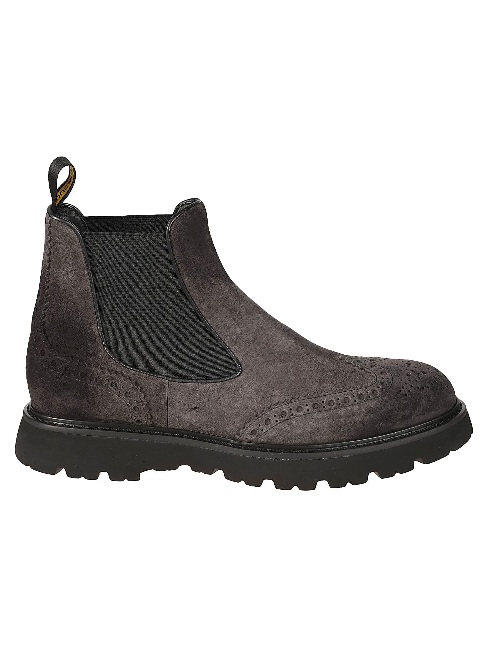 Shop Doucal's Point Chelsea Boots In Antracite/fondo Nero