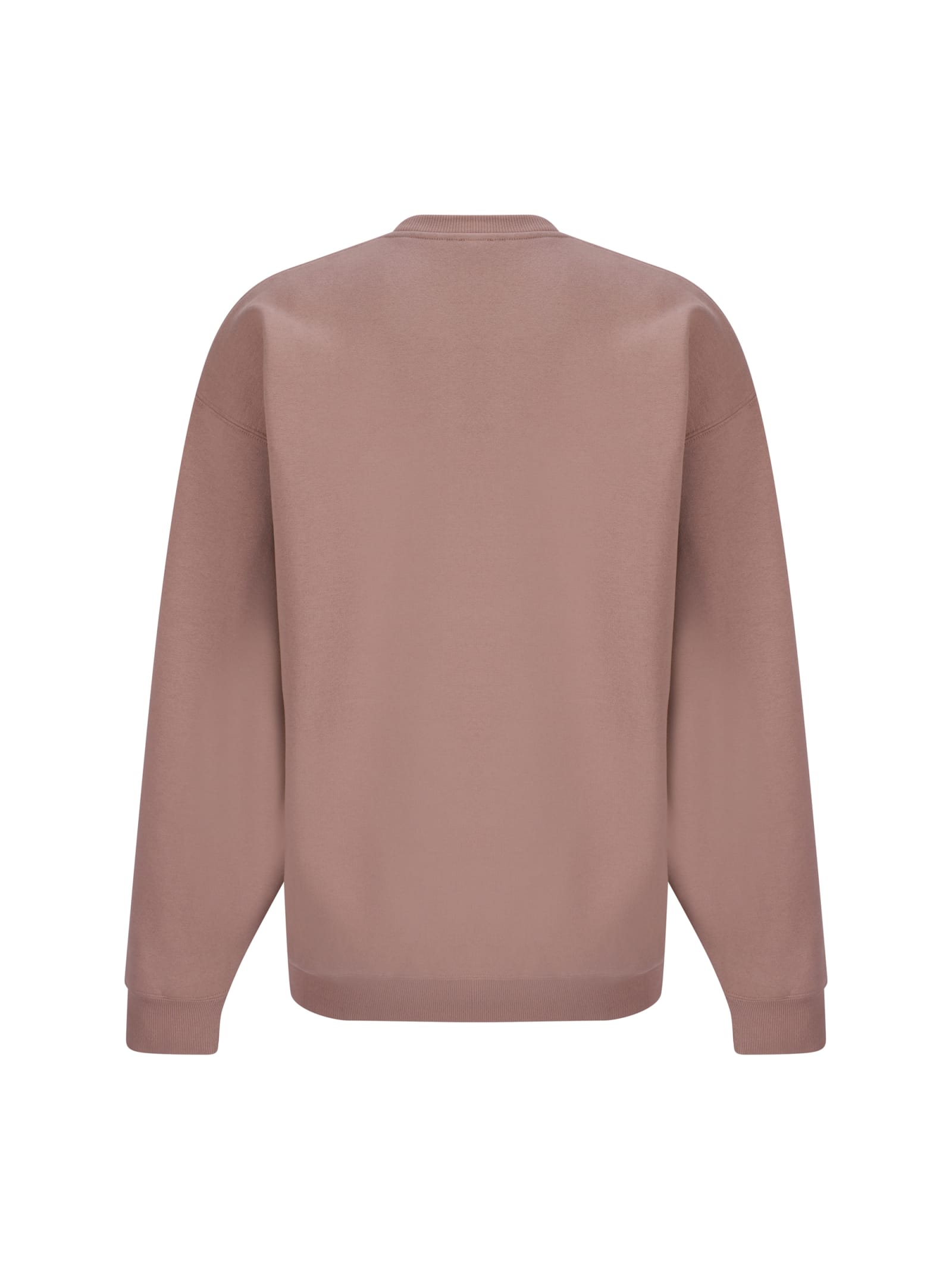 Shop Saint Laurent Sweat Large Molleton Doux Gots In Nude Rose