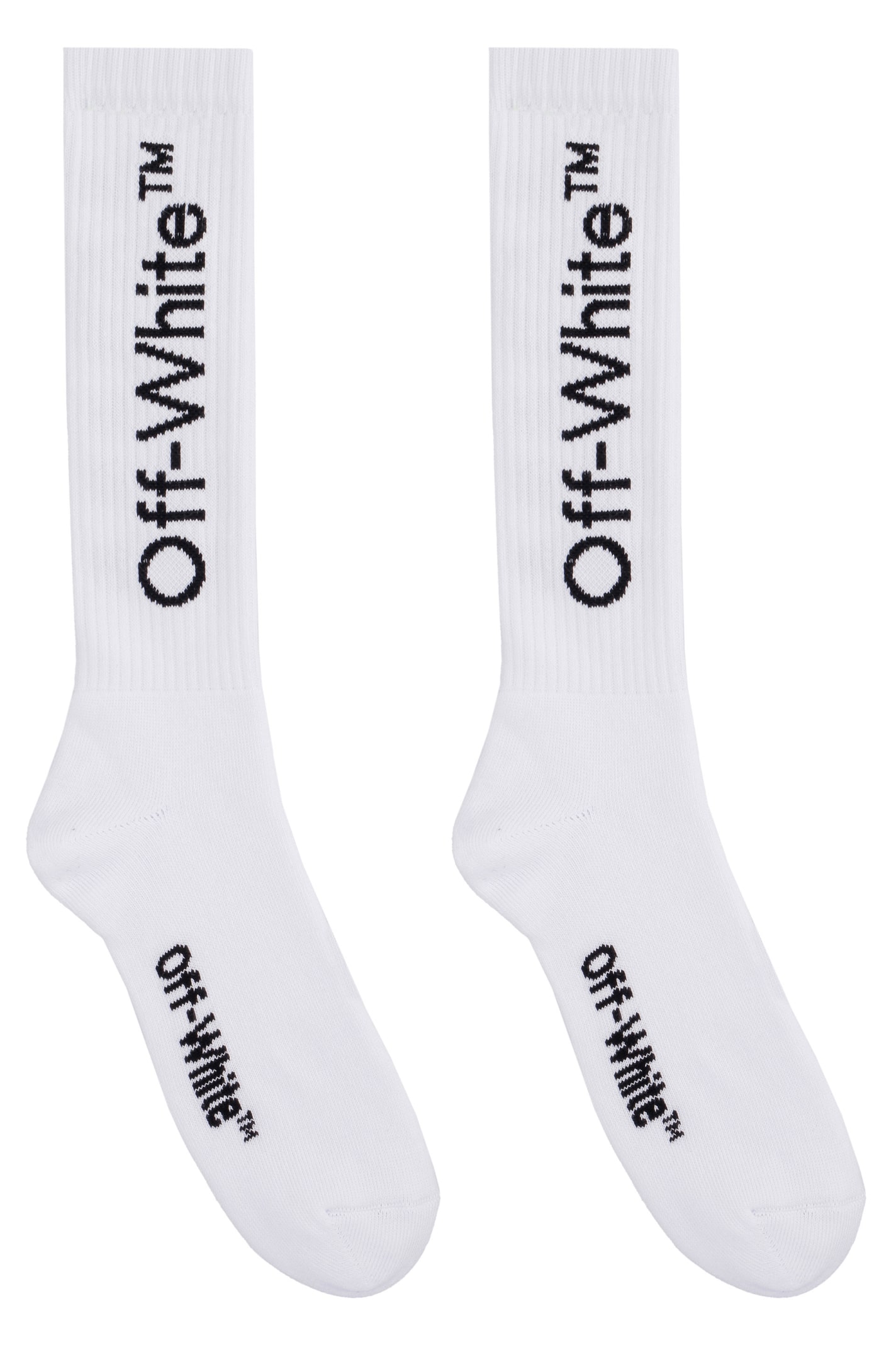 Off-White Cotton Sport Socks