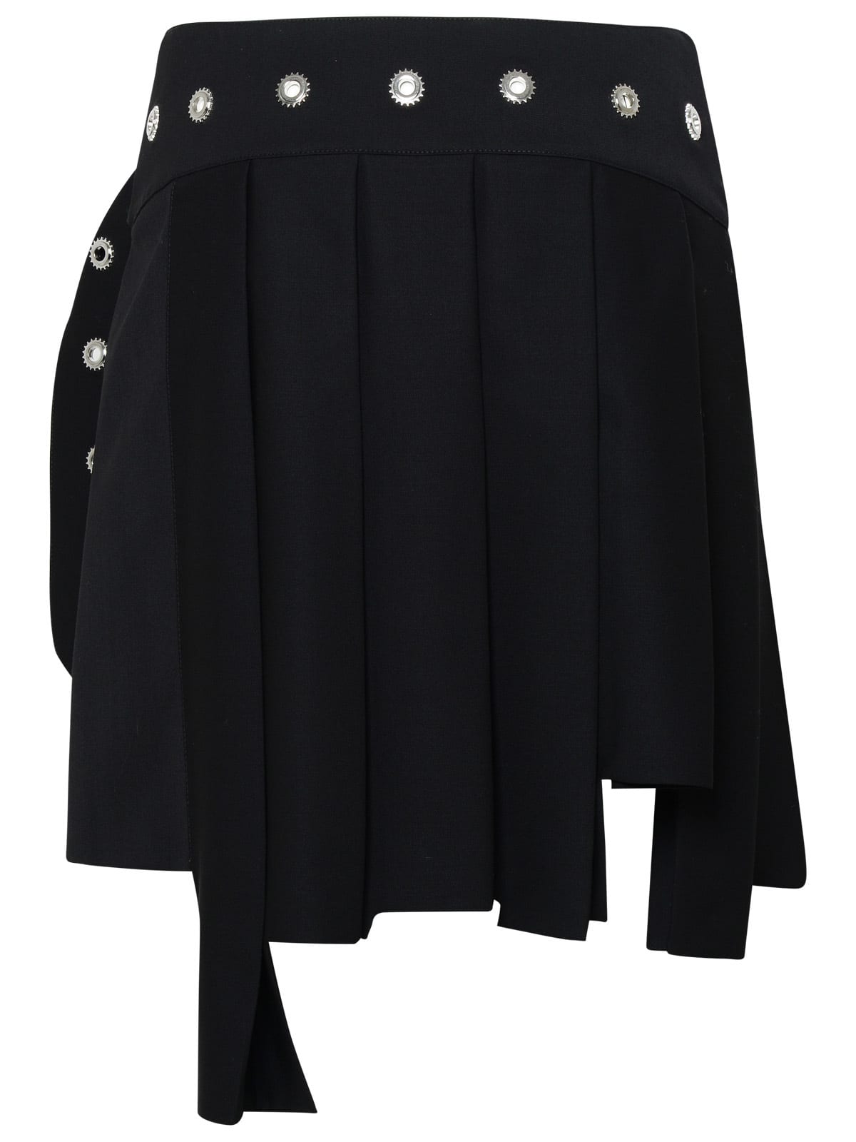 Shop Off-white Black Wool Skirt