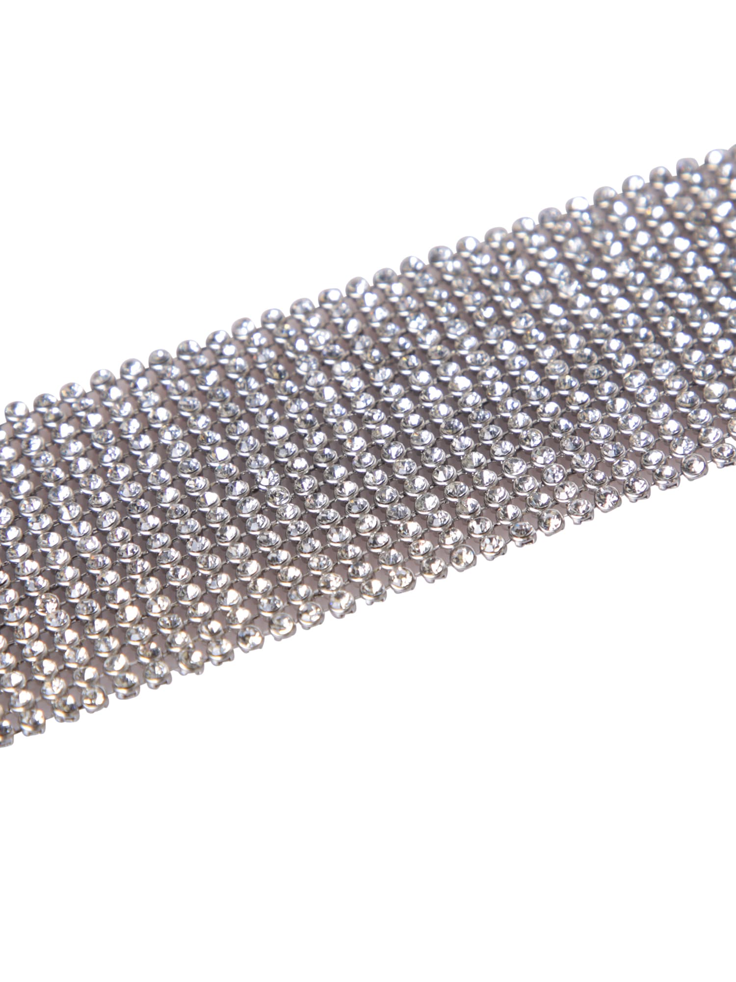 Shop Rabanne Pixel Crystal Silver Collar In Metallic