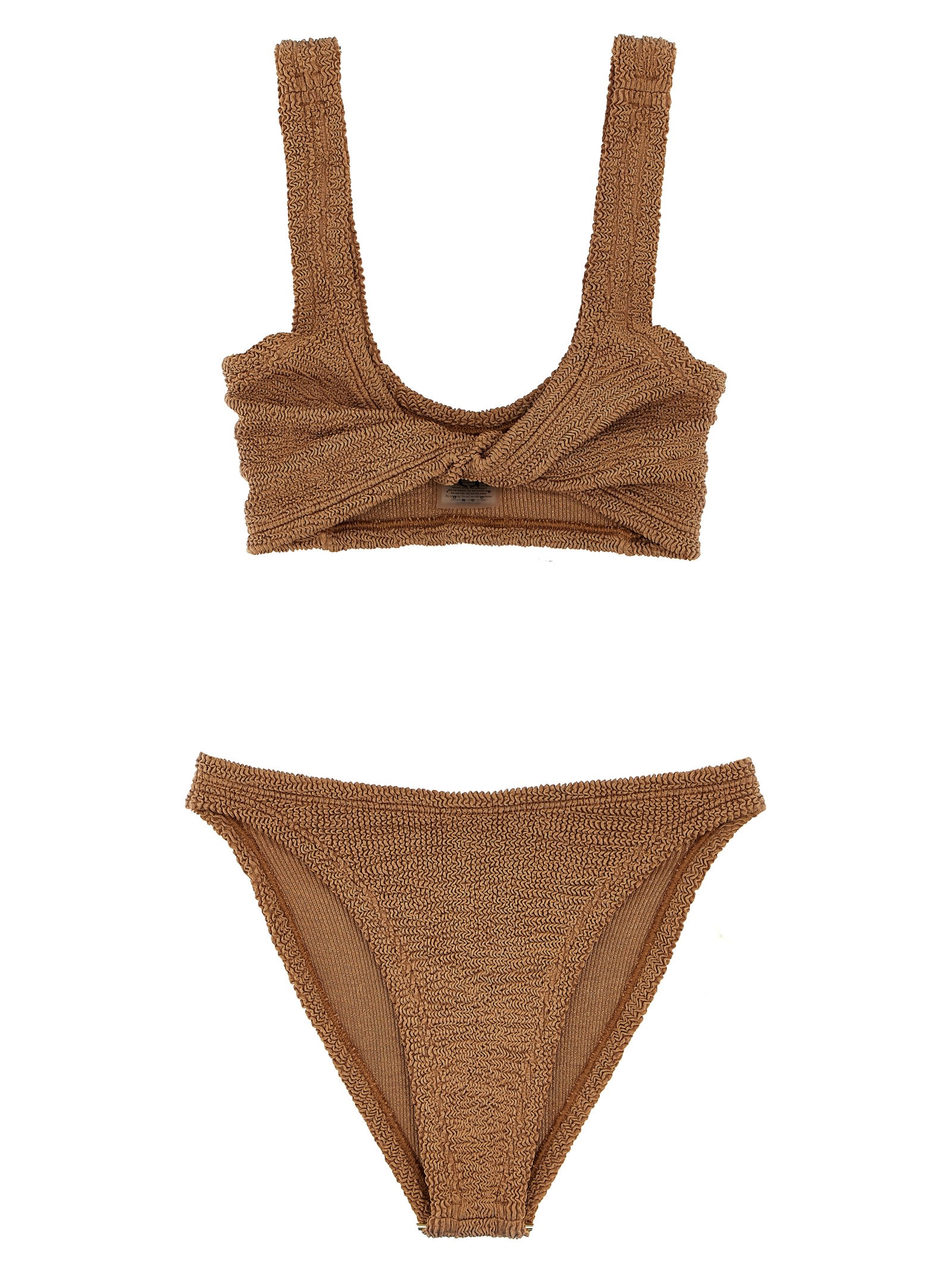 Shop Hunza G Juno Bikini In Brown