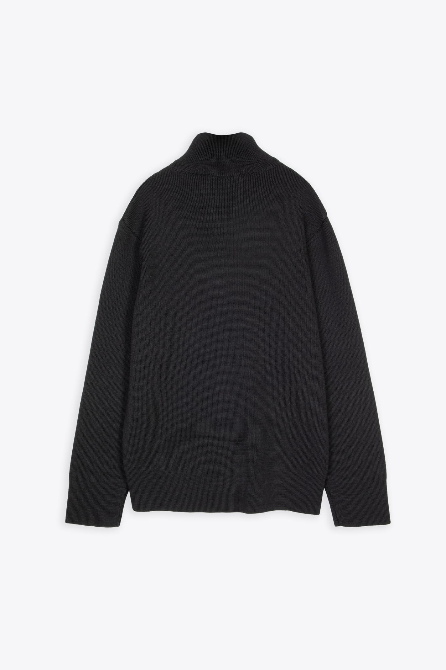 Our Legacy Funichan Sweater Black wool cardigan with zip