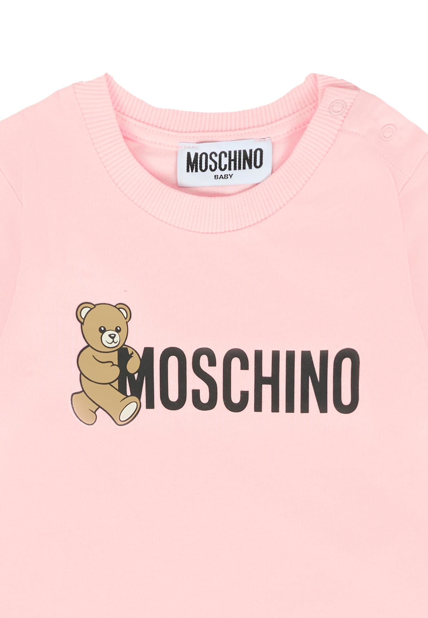 Moschino Pink T-shirt For Baby Girl With Teddy Bear In Pink
