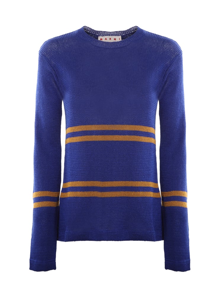 Marni Linen Sweater With Striped Pattern