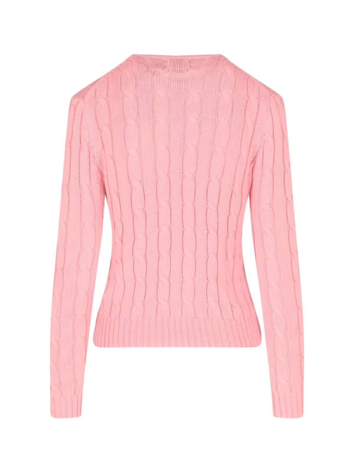 Shop Ralph Lauren Julianna Long Sleeve Sweater In Pink