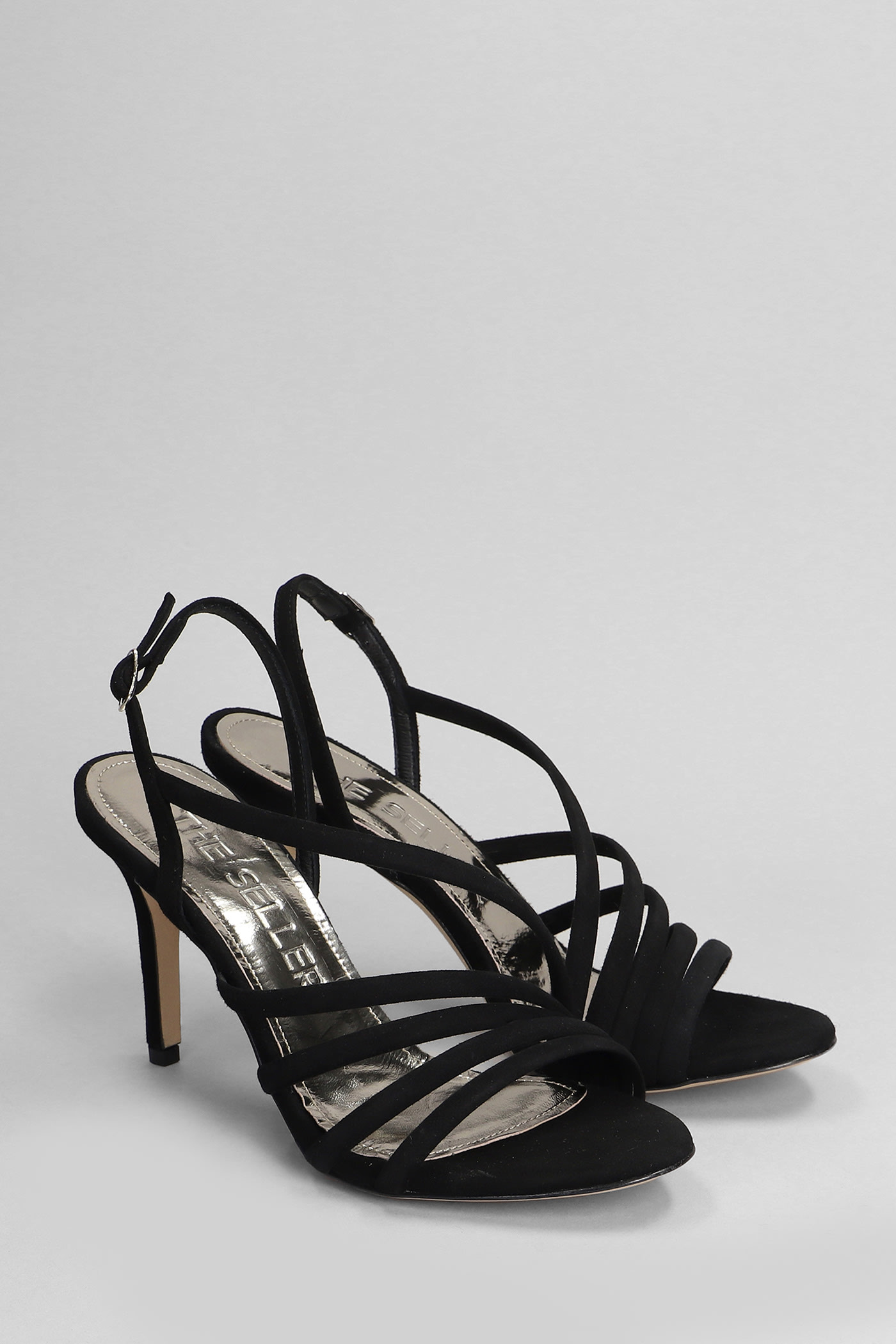 Shop The Seller Sandals In Black Suede