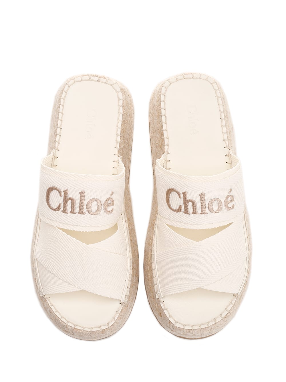 Shop Chloé Mila Flatform Sandal In Bianco
