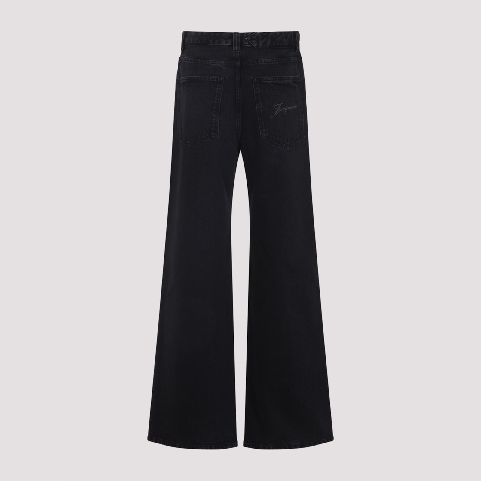 Jacquemus Le De-nimes Droit Jeans Women In Black