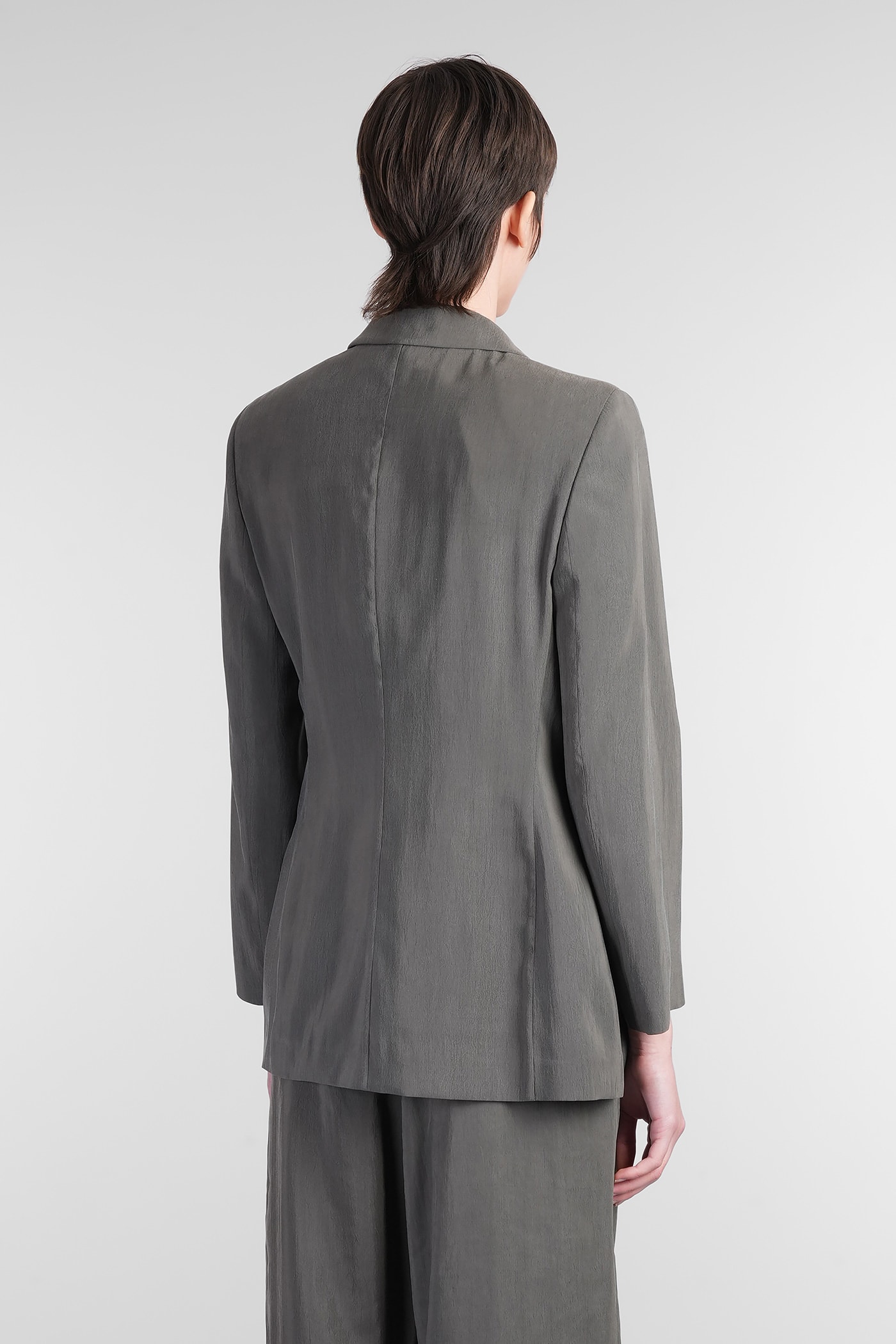 GIORGIO ARMANI BLAZER IN GREEN SILK