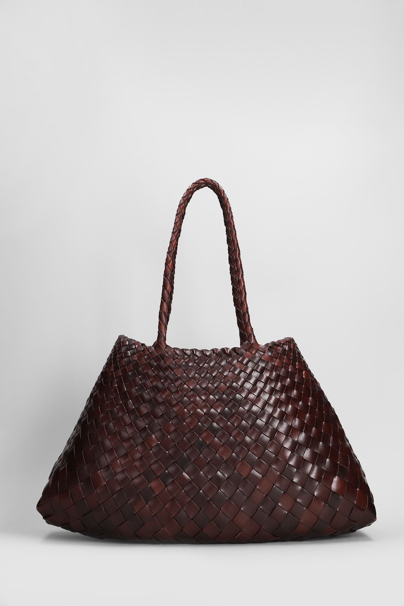 Santa Croce Big Tote In Brown Leather