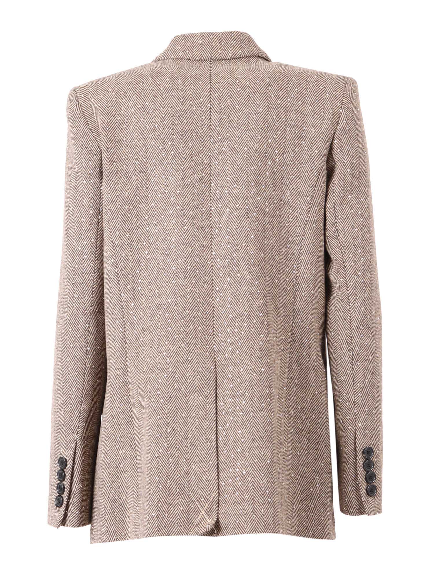 Ermanno Ermanno Scervino Double-breasted Jacket In Neutral