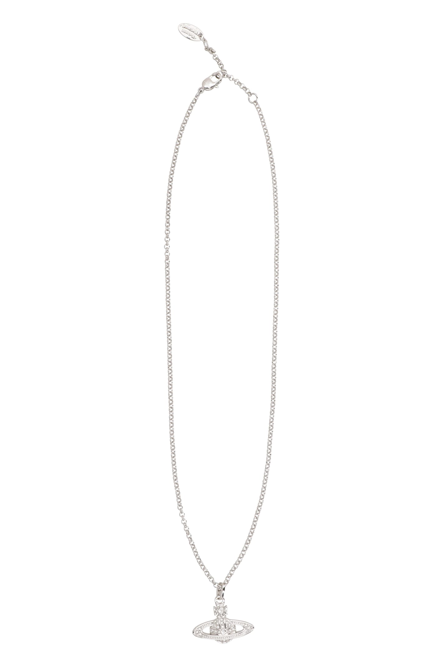 VIVIENNE WESTWOOD SILVER PLATED METAL NECKLACE
