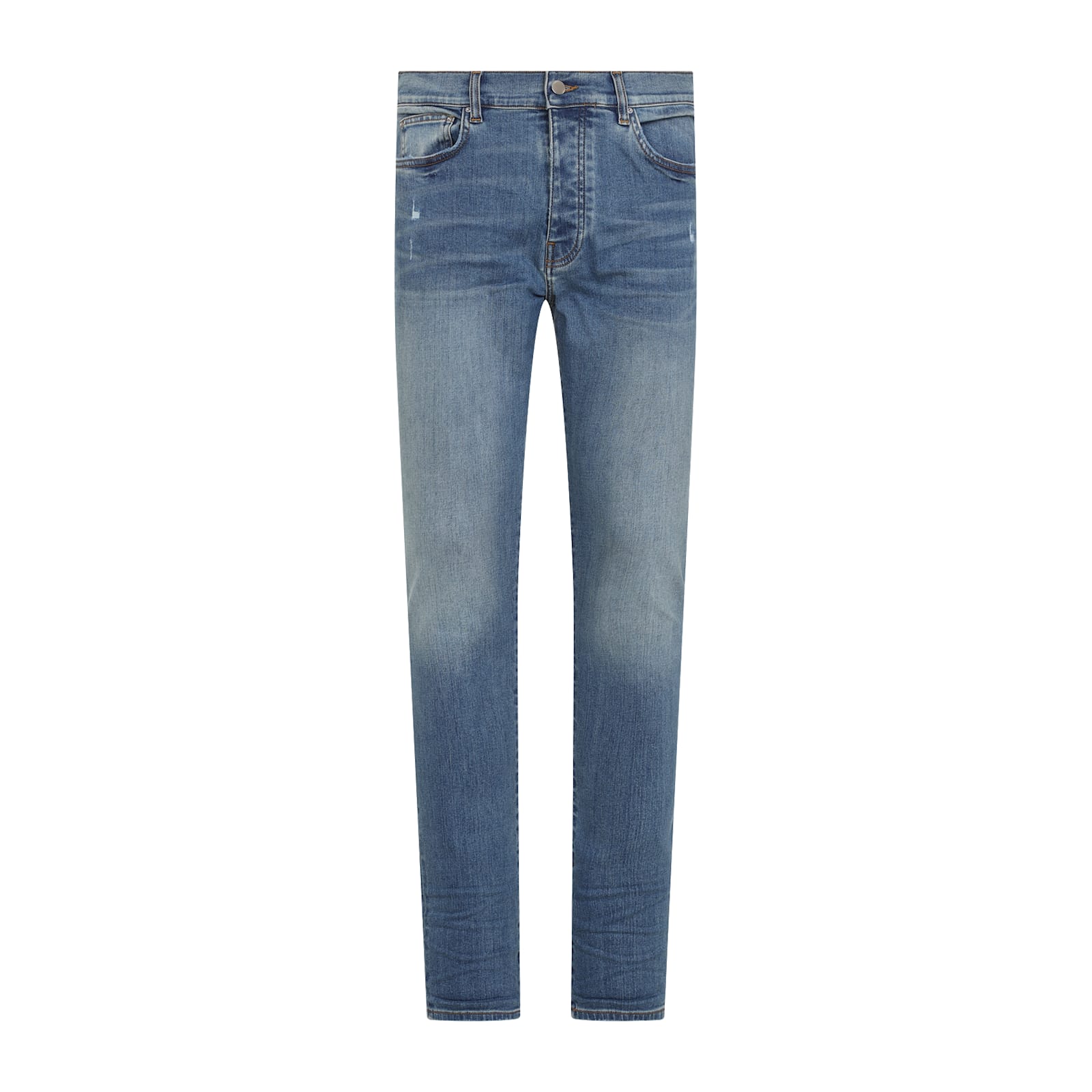 Amiri Stack Low-rise Jeans In Blue