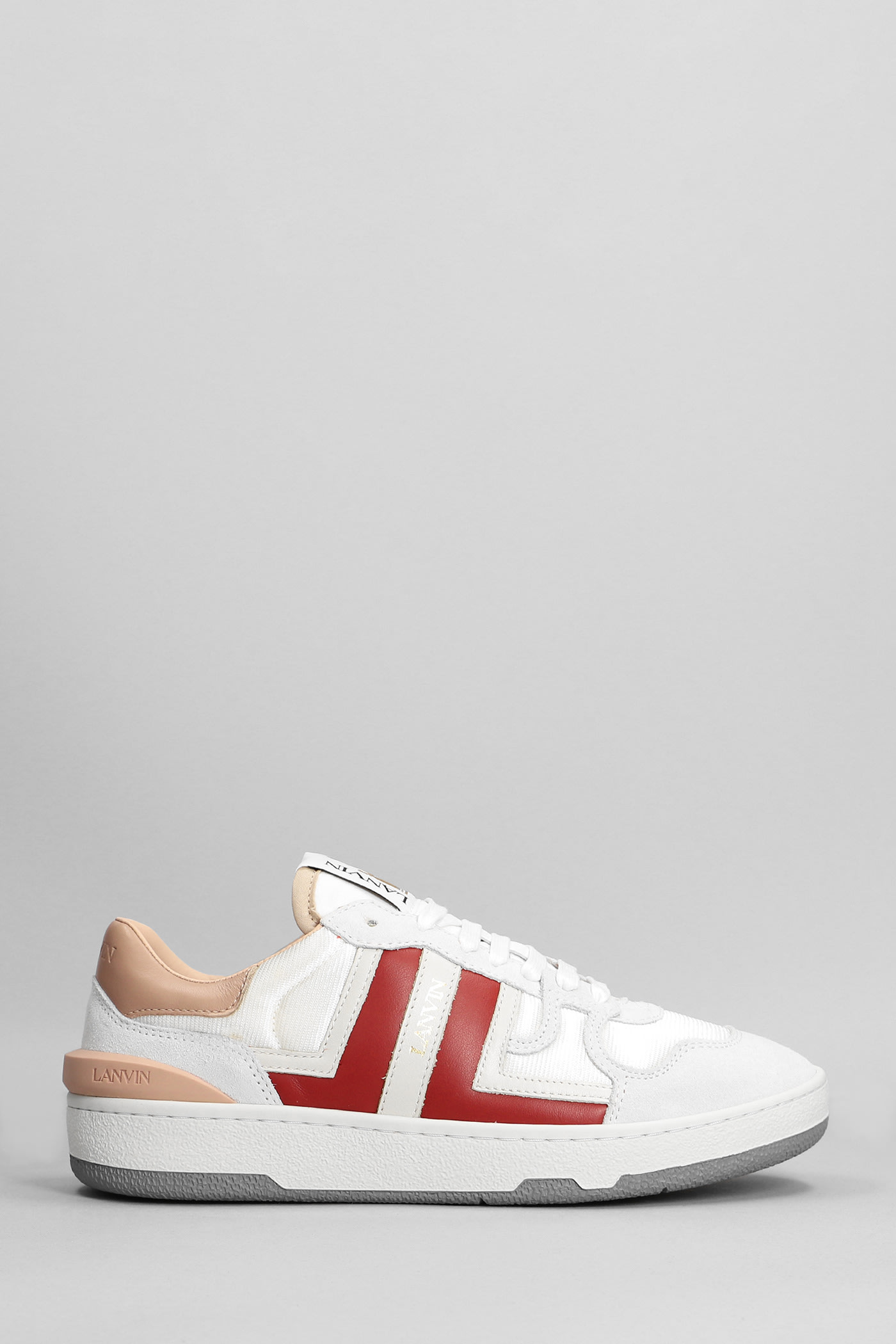 Lanvin Sneakers In Rose-pink Suede And Leather
