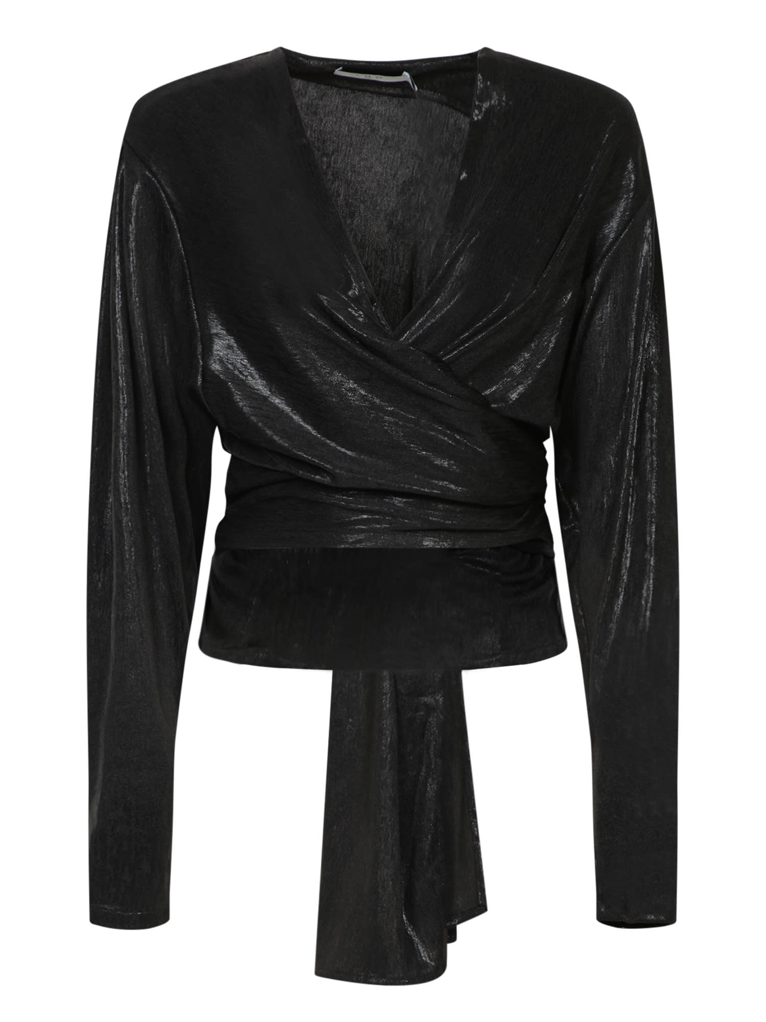 Shop Iro Black Lurex Blouse