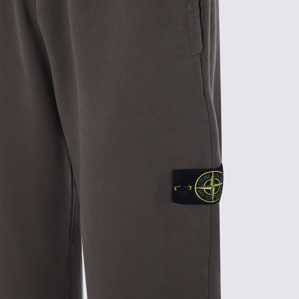 Stone Island Comfortable Trousers With Elastic Waistband And Side Pockets In Gray