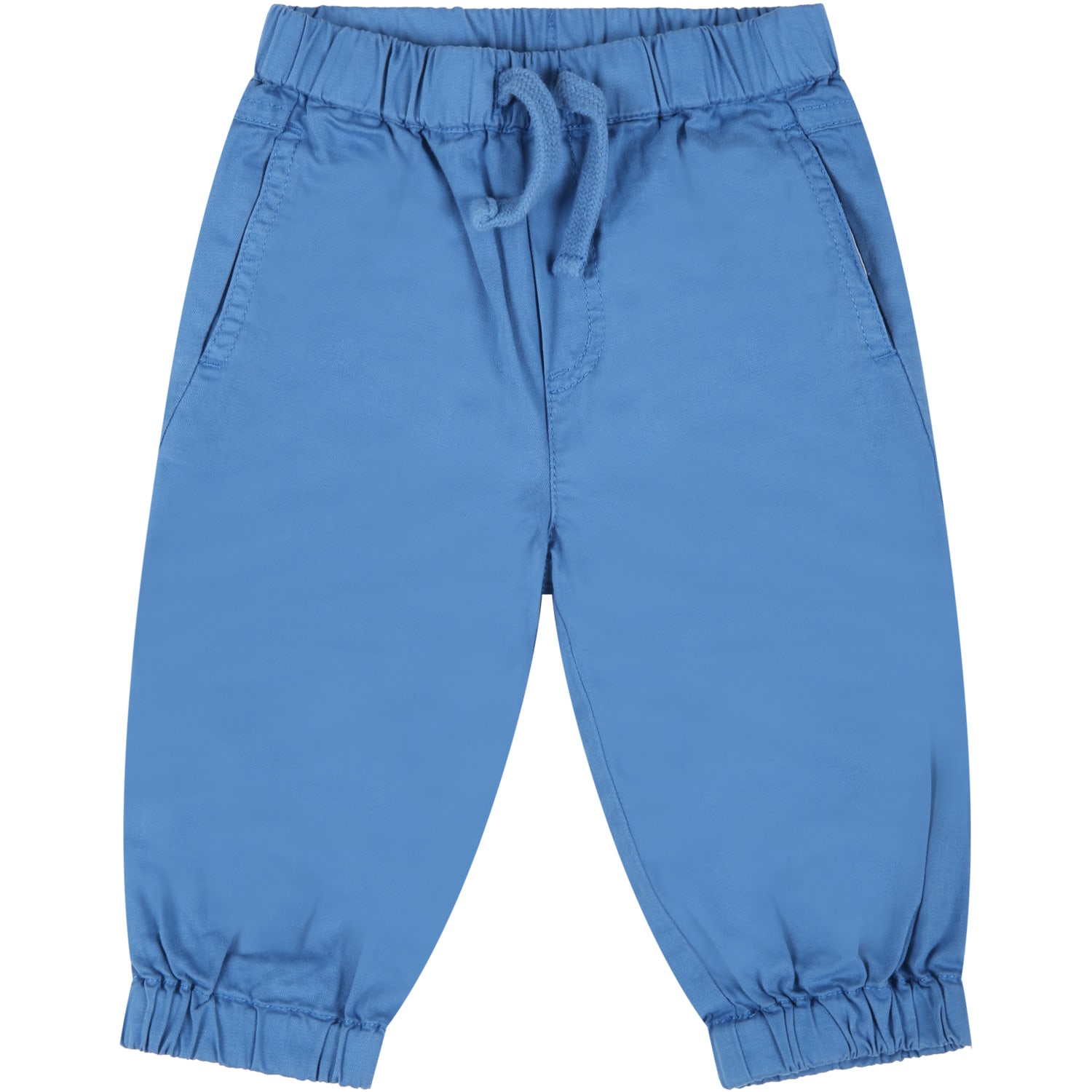 Stella McCartney Kids Royal Blue Trouser For Baby Boy With Logo