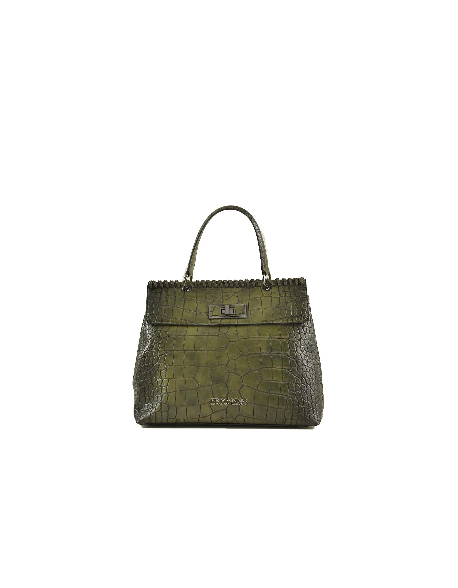 Ermanno Scervino Womens Green Handbag