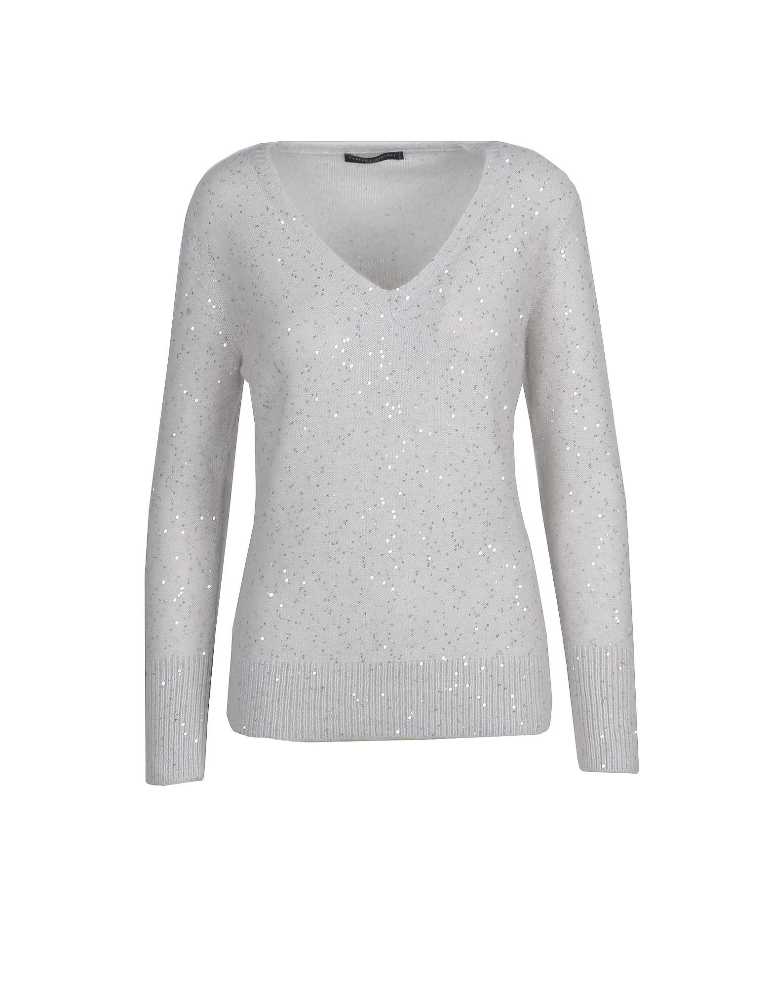 Fabiana Filippi Womens Light Gray Sweater