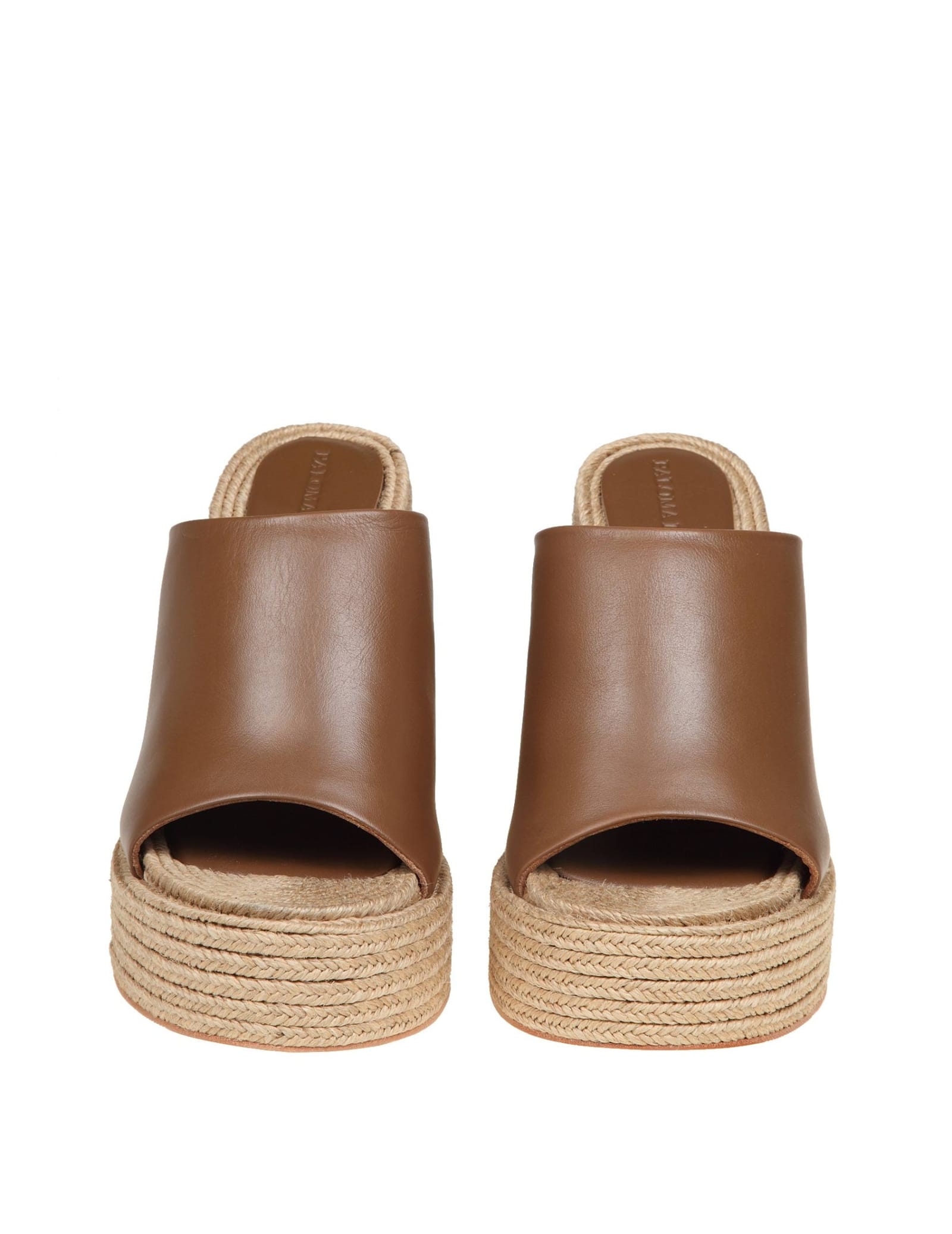 Shop Paloma Barceló Camila Wedge Sandal In Leather Color