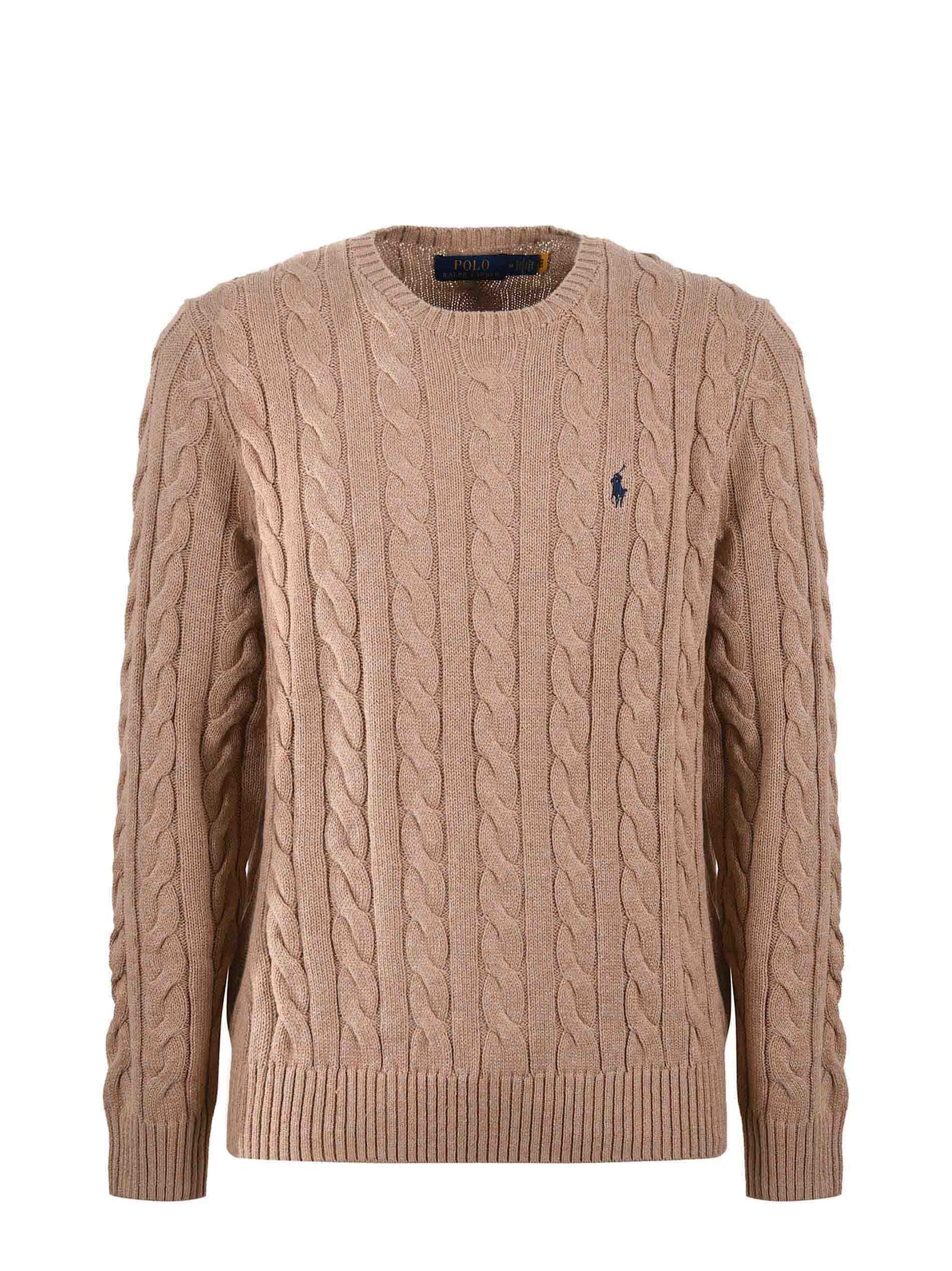 Shop Polo Ralph Lauren Warm Cotton Sweater In Camel