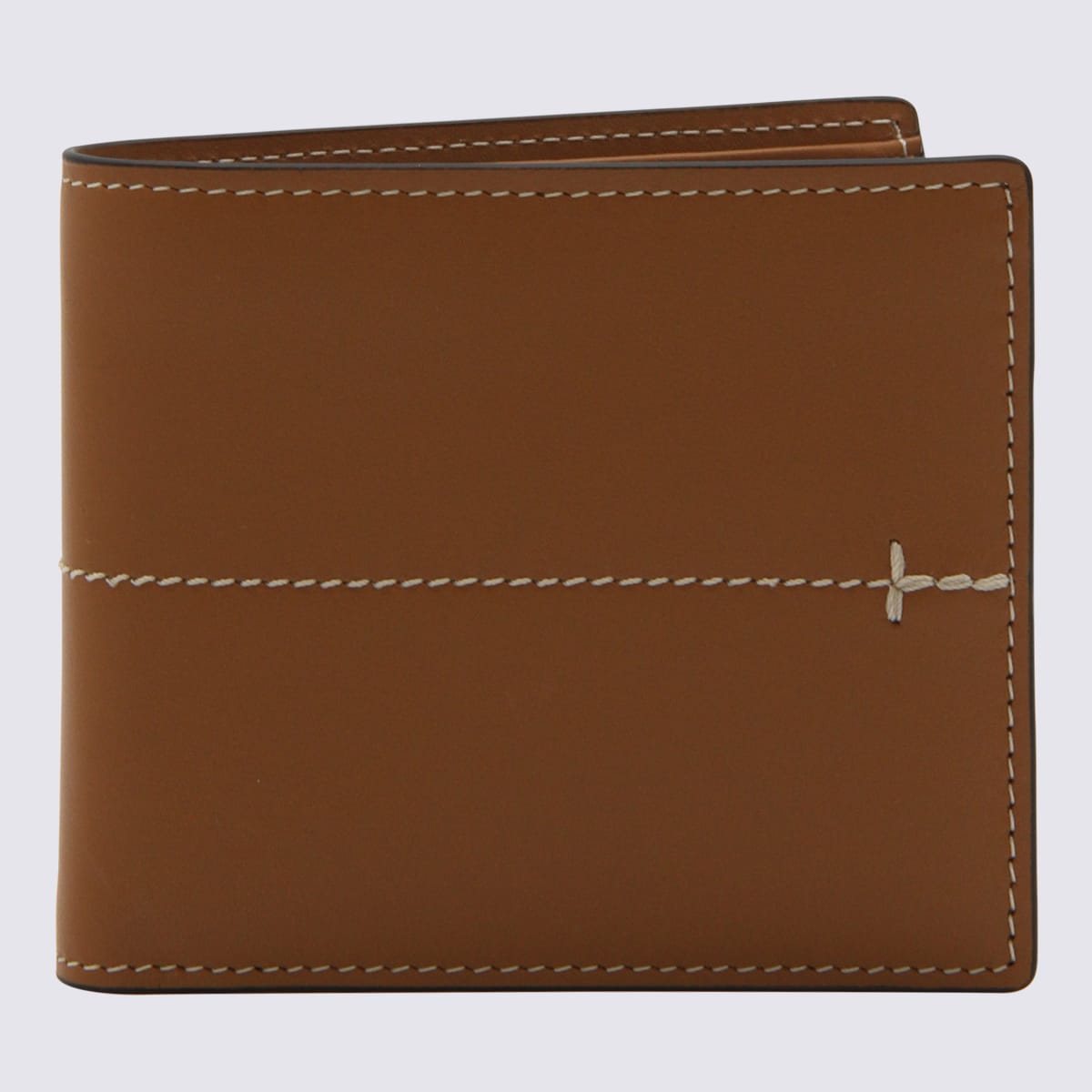 Tod's Brown Leather Wallet In Kenia Scuro