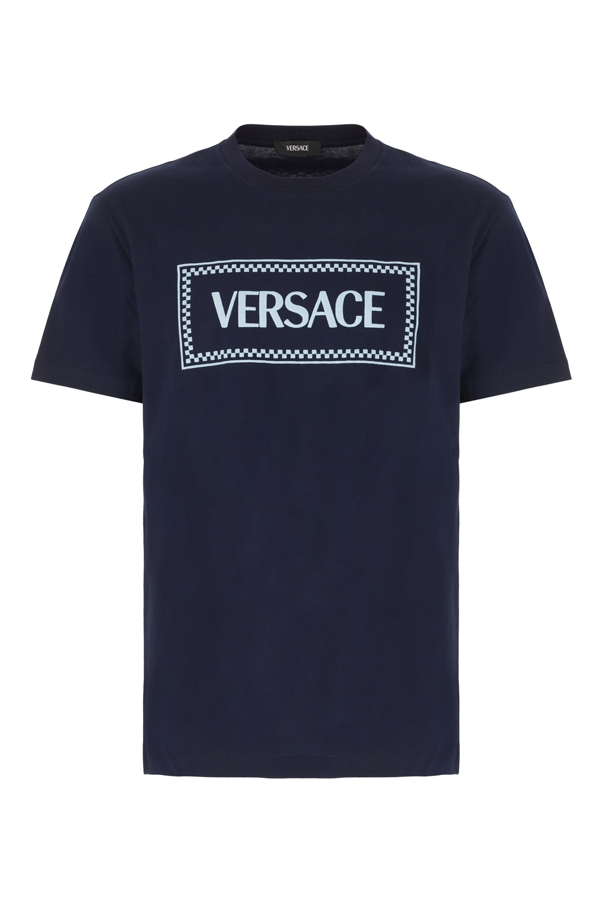 Versace Navy Blue Cotton T-shirt