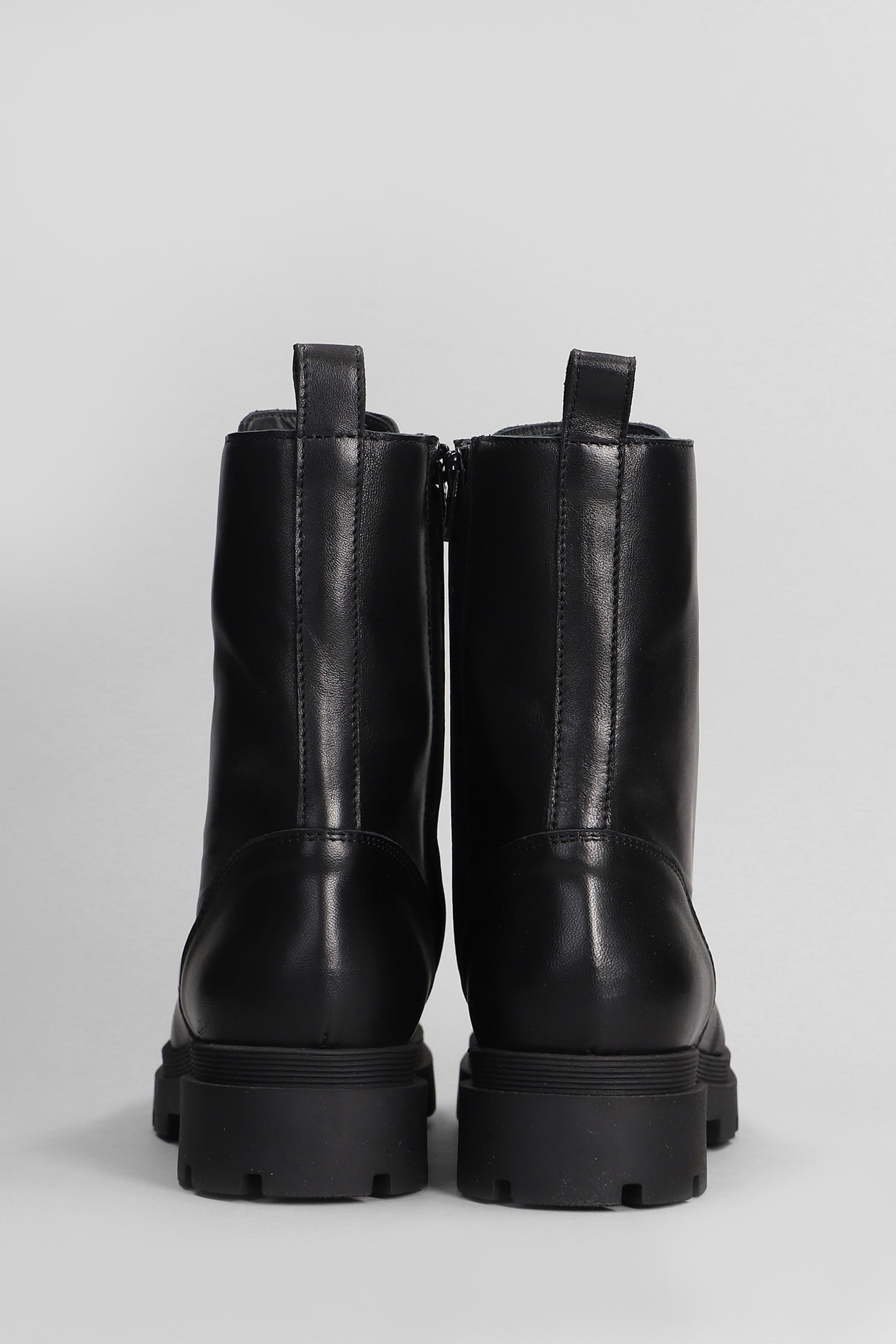 Shop Fabio Rusconi Combat Boots In Black Leather