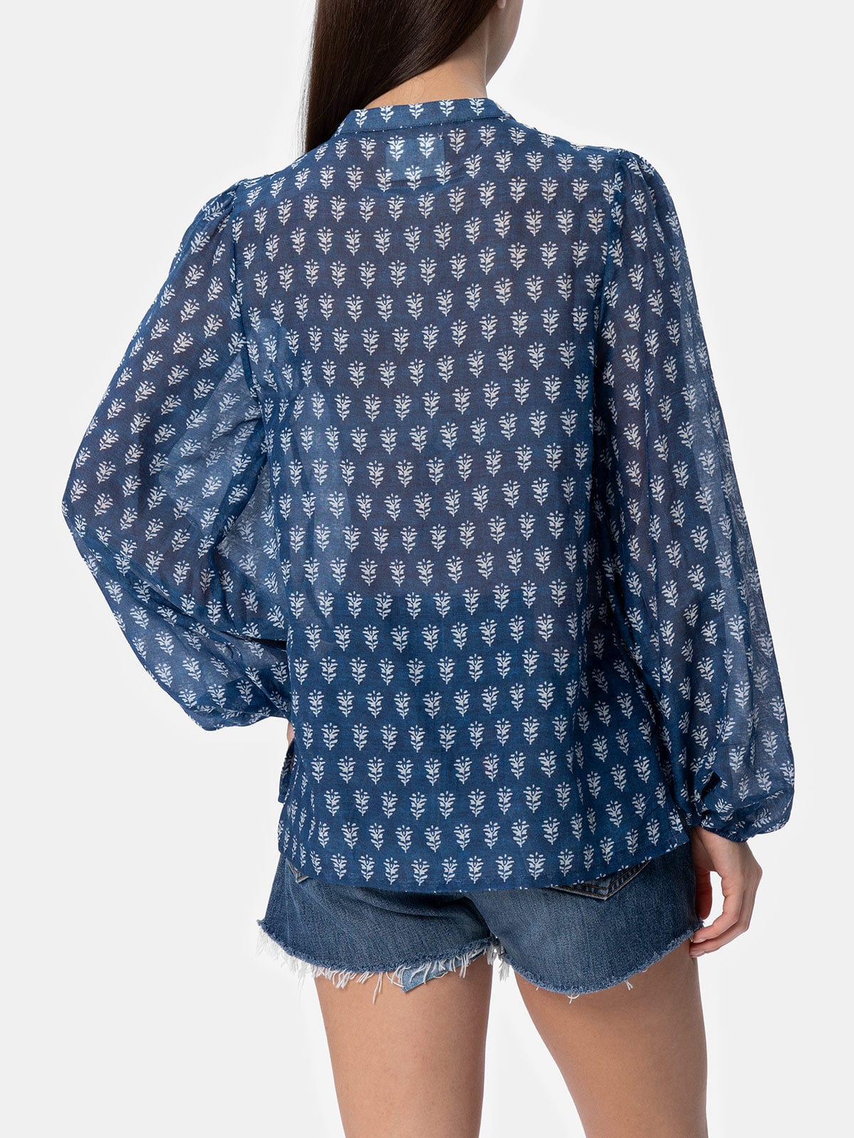 Mc2 Saint Barth Harper Graphic-print Blouse In Blue