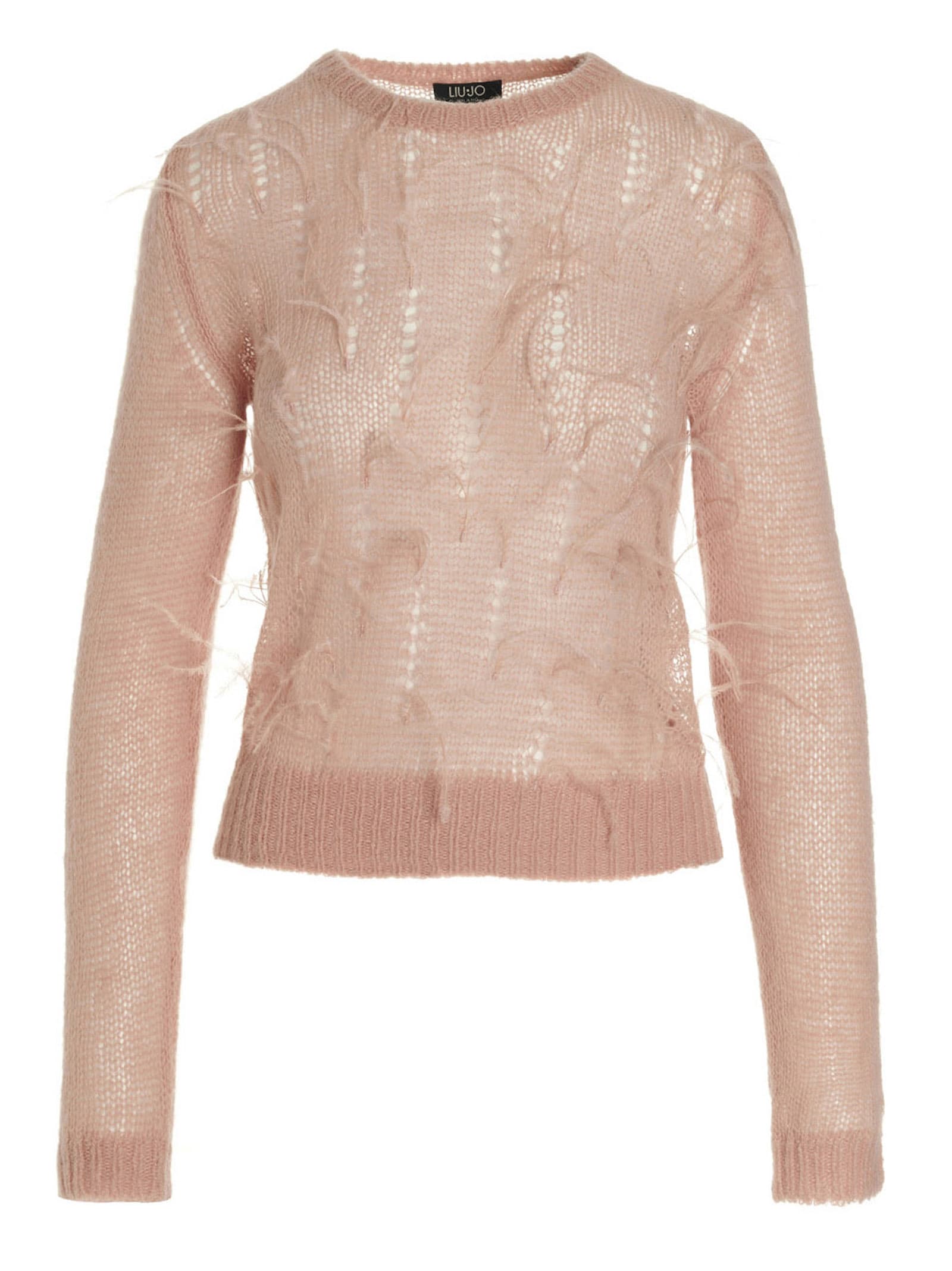 Liu •jo Soft Plumage Sweater In Pink