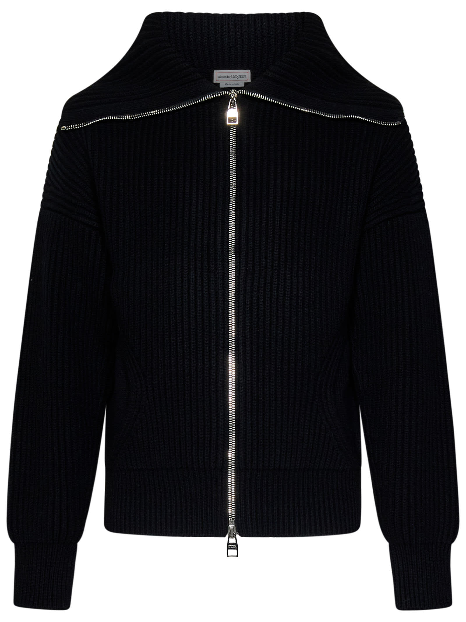 Alexander McQueen Ribbed Sweater With Funnel Neck