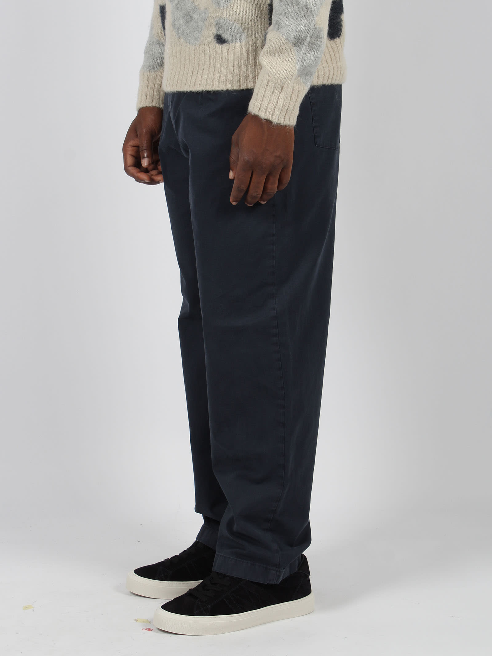 Shop Closed Blomberg Wide Trousers In Dark Blue