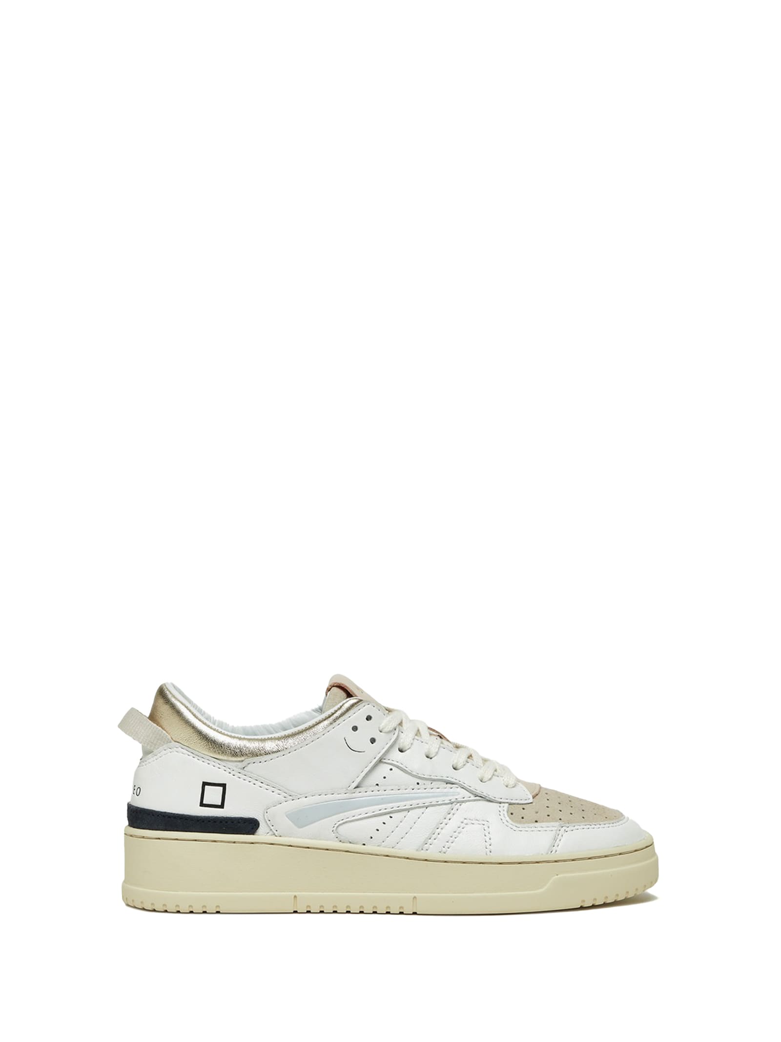 Womens Torneo White Gold Leather Sneaker
