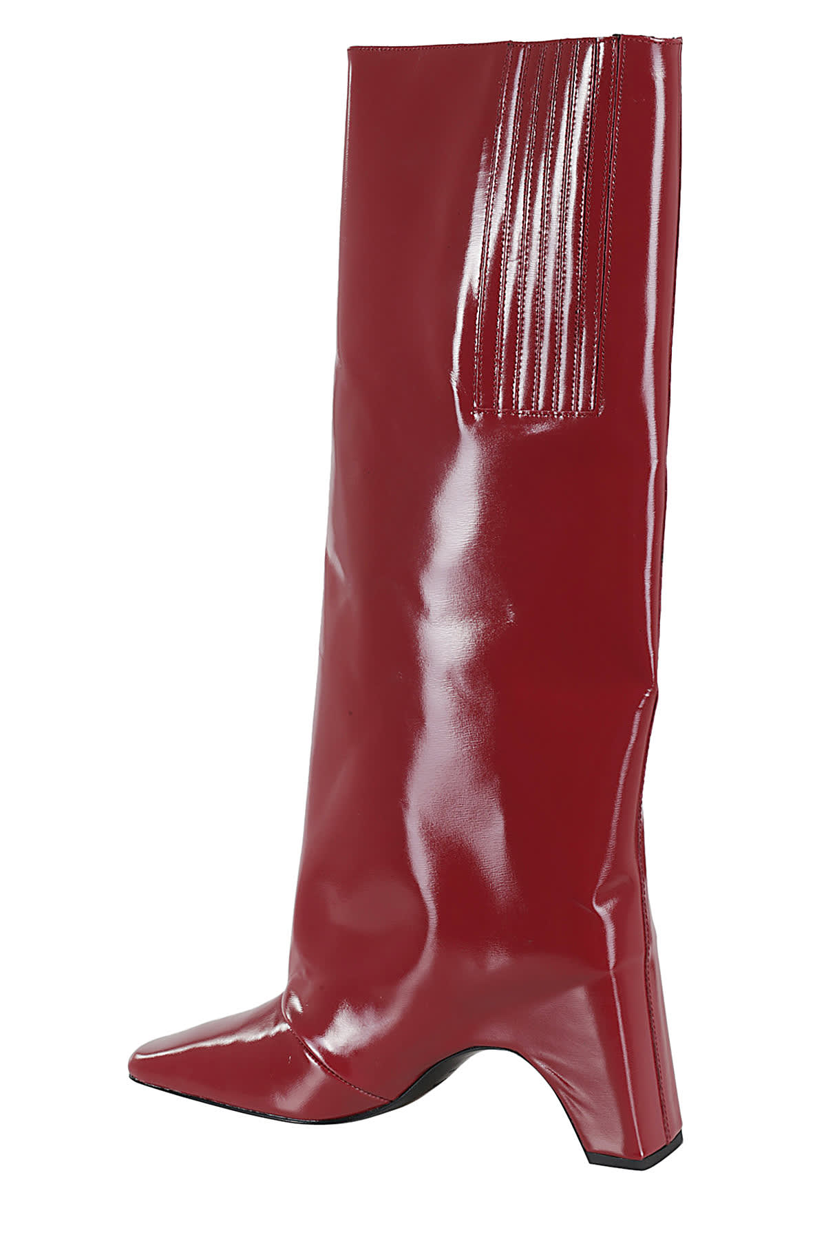 Shop Coperni Gloss Bridge Boot In Red Red