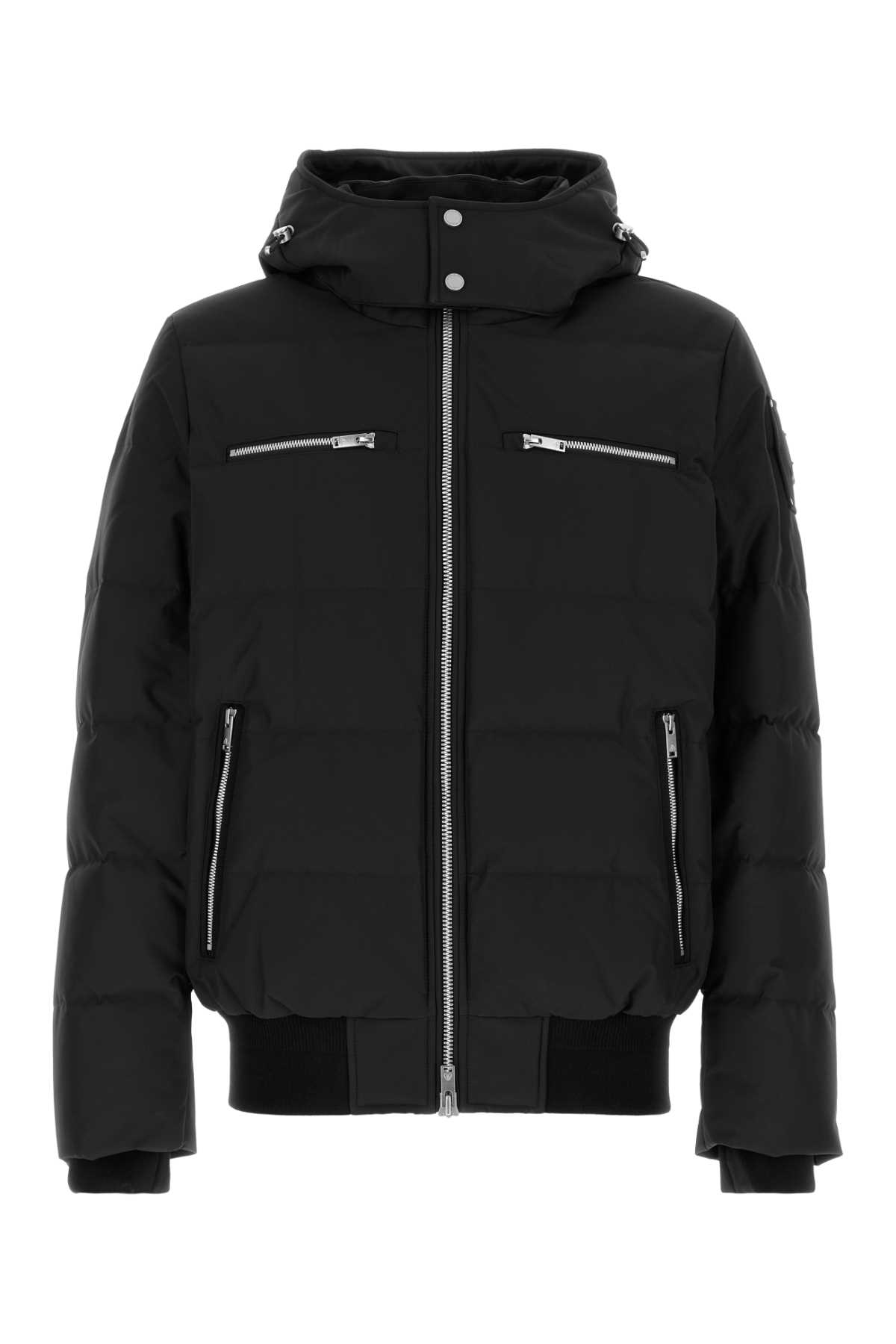 Moose Knuckles Black Polyester Cloud Bomber Down Jacket