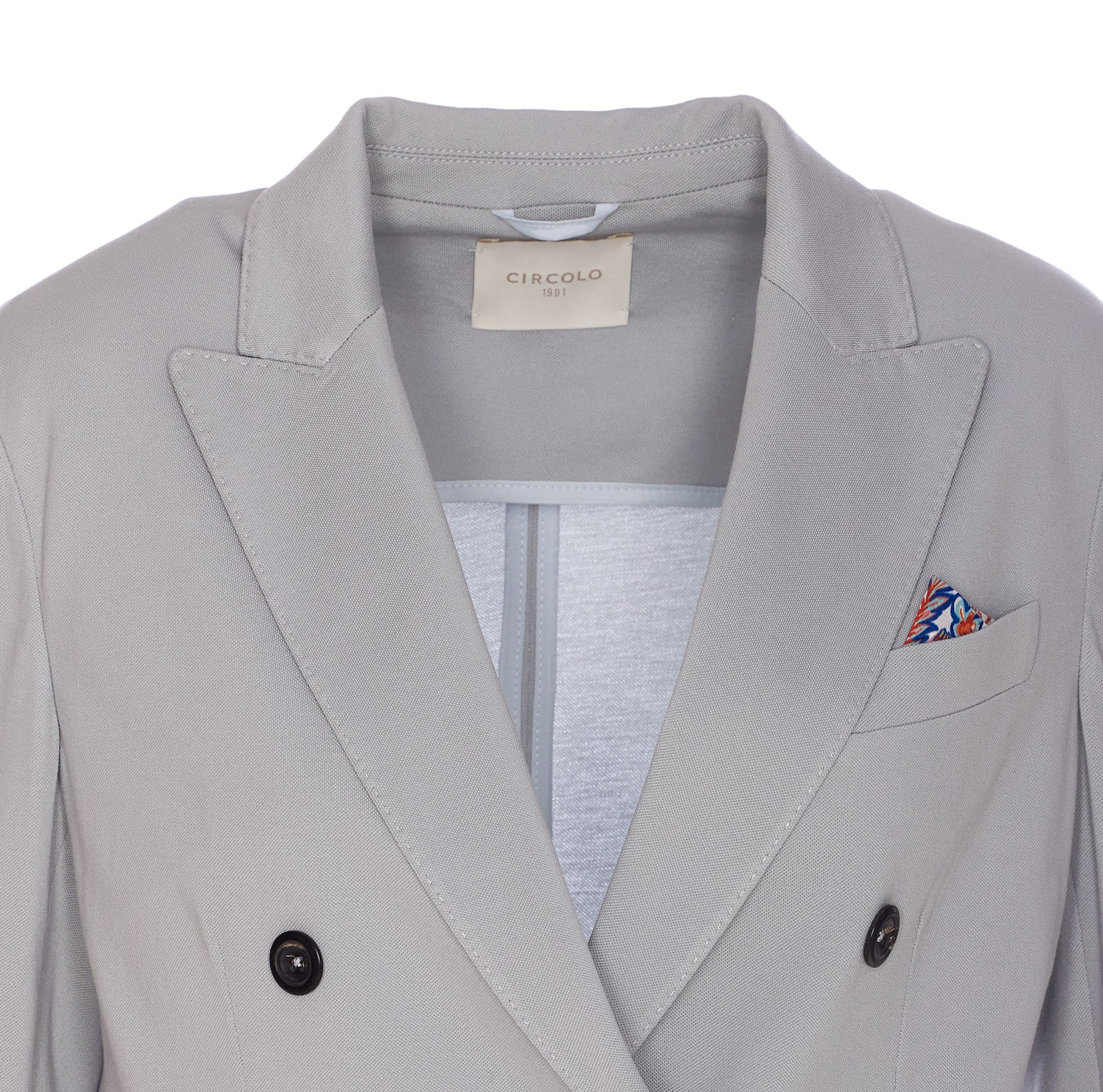 Circolo 1901 Structured Double-breasted Jacket With V-neck