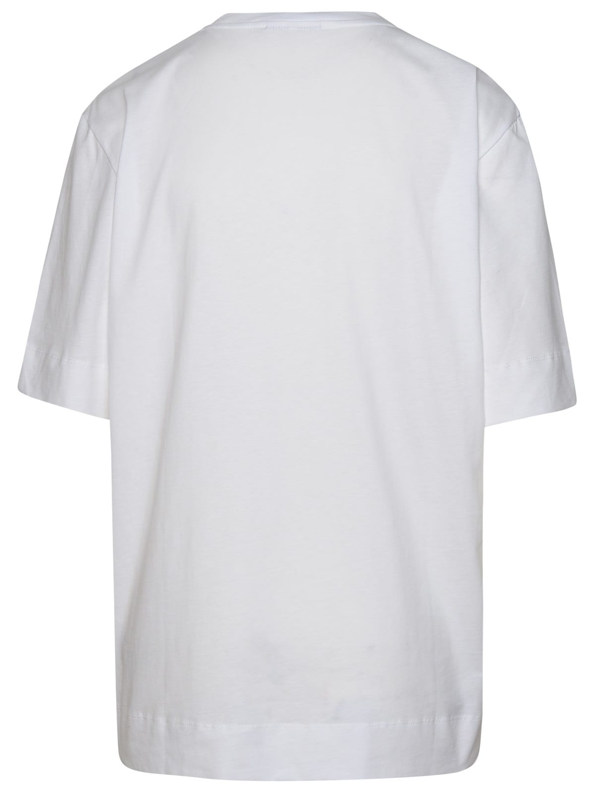 Shop Ganni White Organic Cotton T-shirt