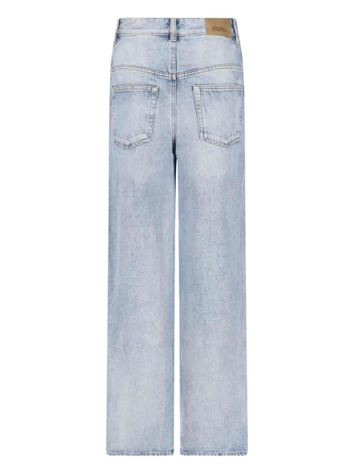 Shop Marant Etoile Straight Jeans In Light Blue