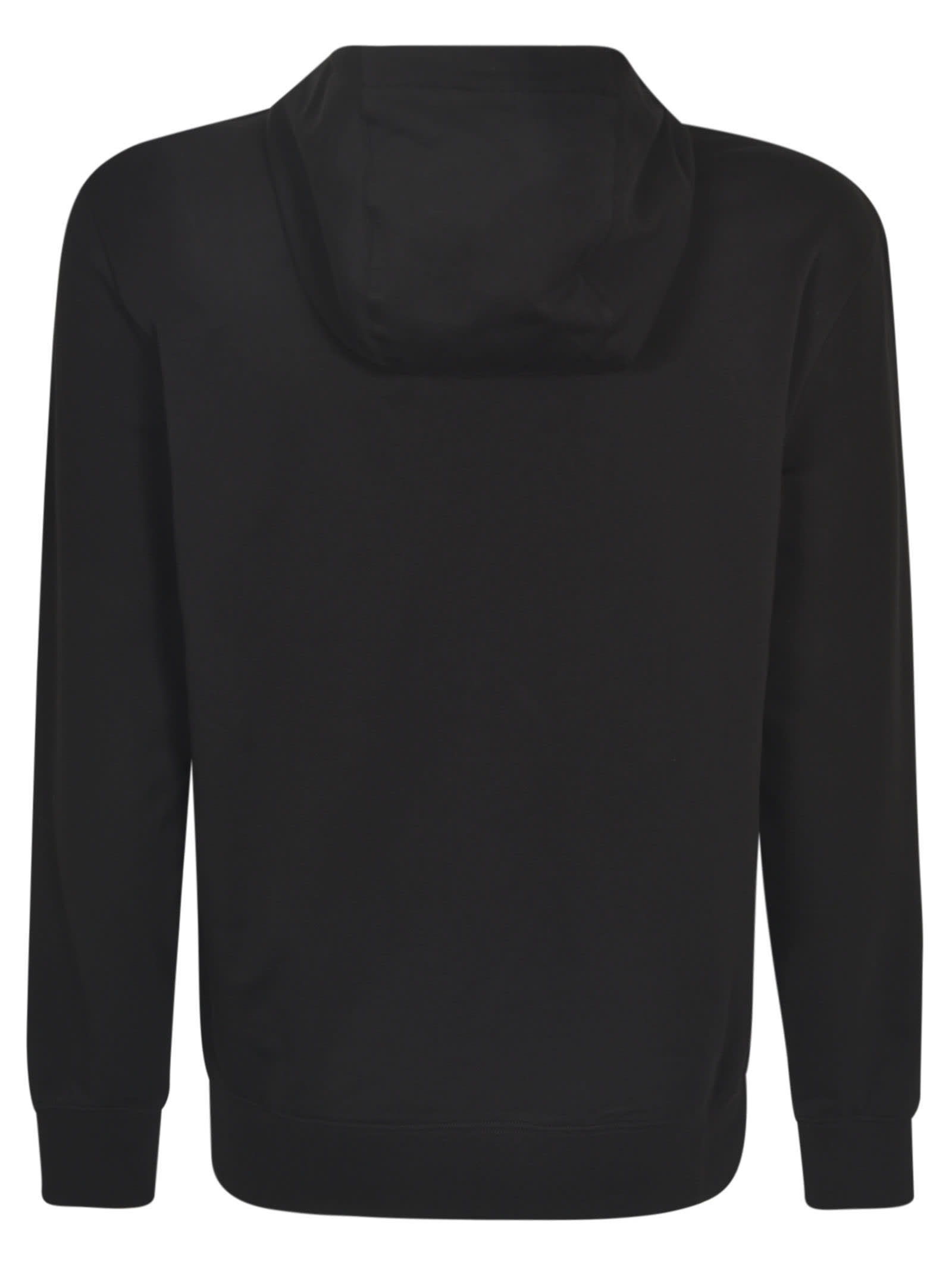 Shop C.p. Company Stretch Fleece Hoodie In Black