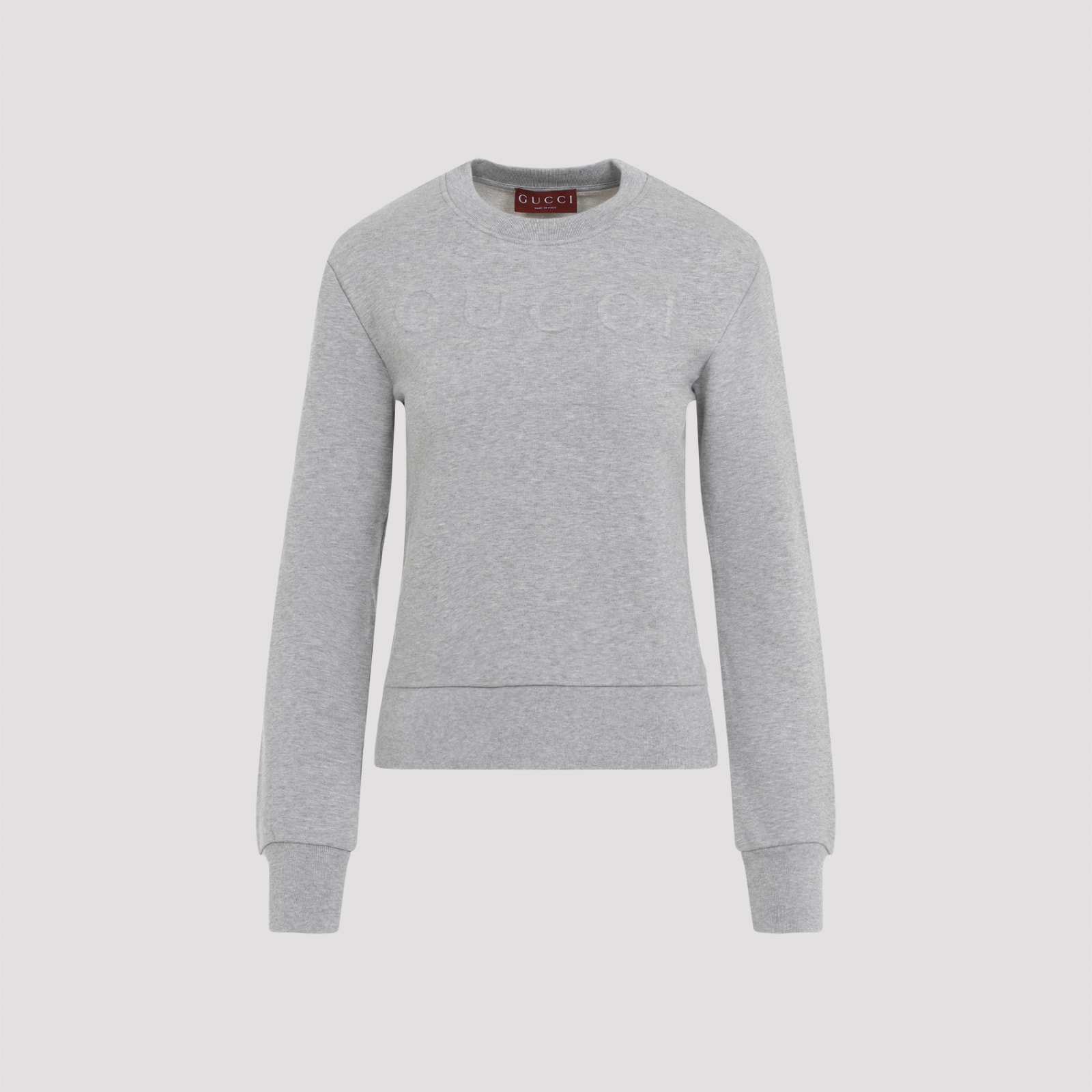 Shop Gucci Slim Sweatshirt In Grey Melange