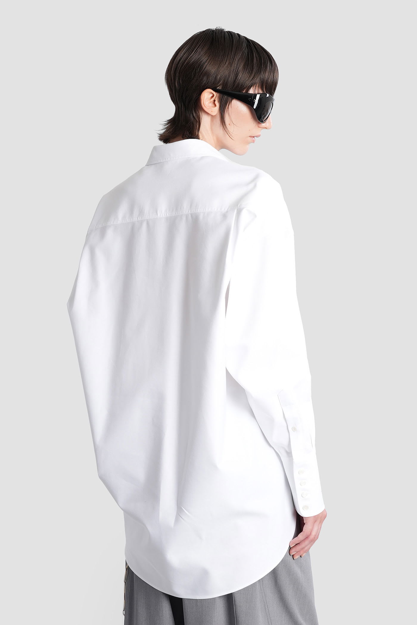 Darkpark Carla Shirt In White Cotton In White