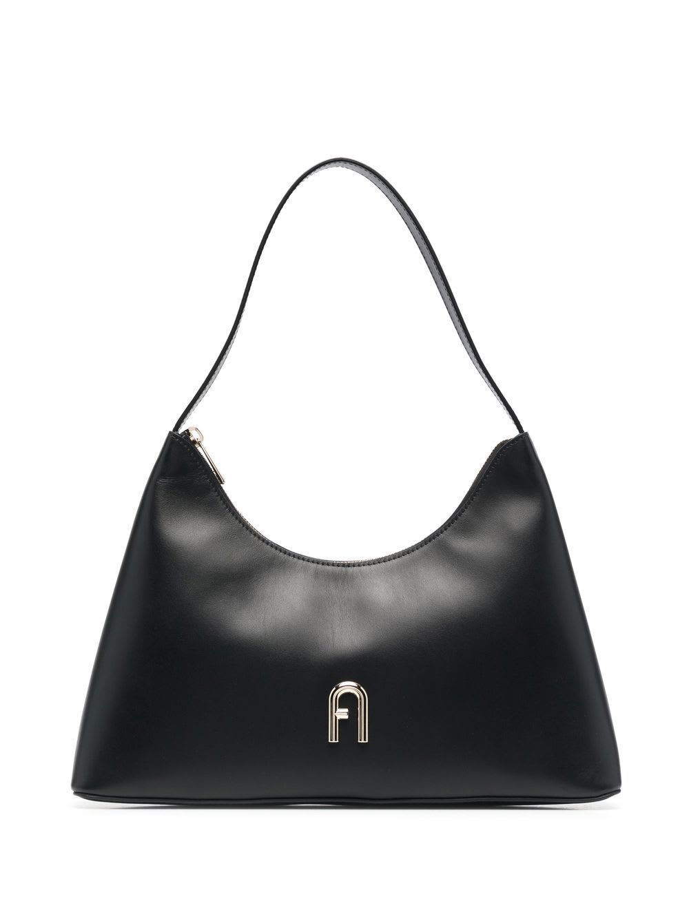 Shop Furla Diamante Small Shoulder Bag In Black