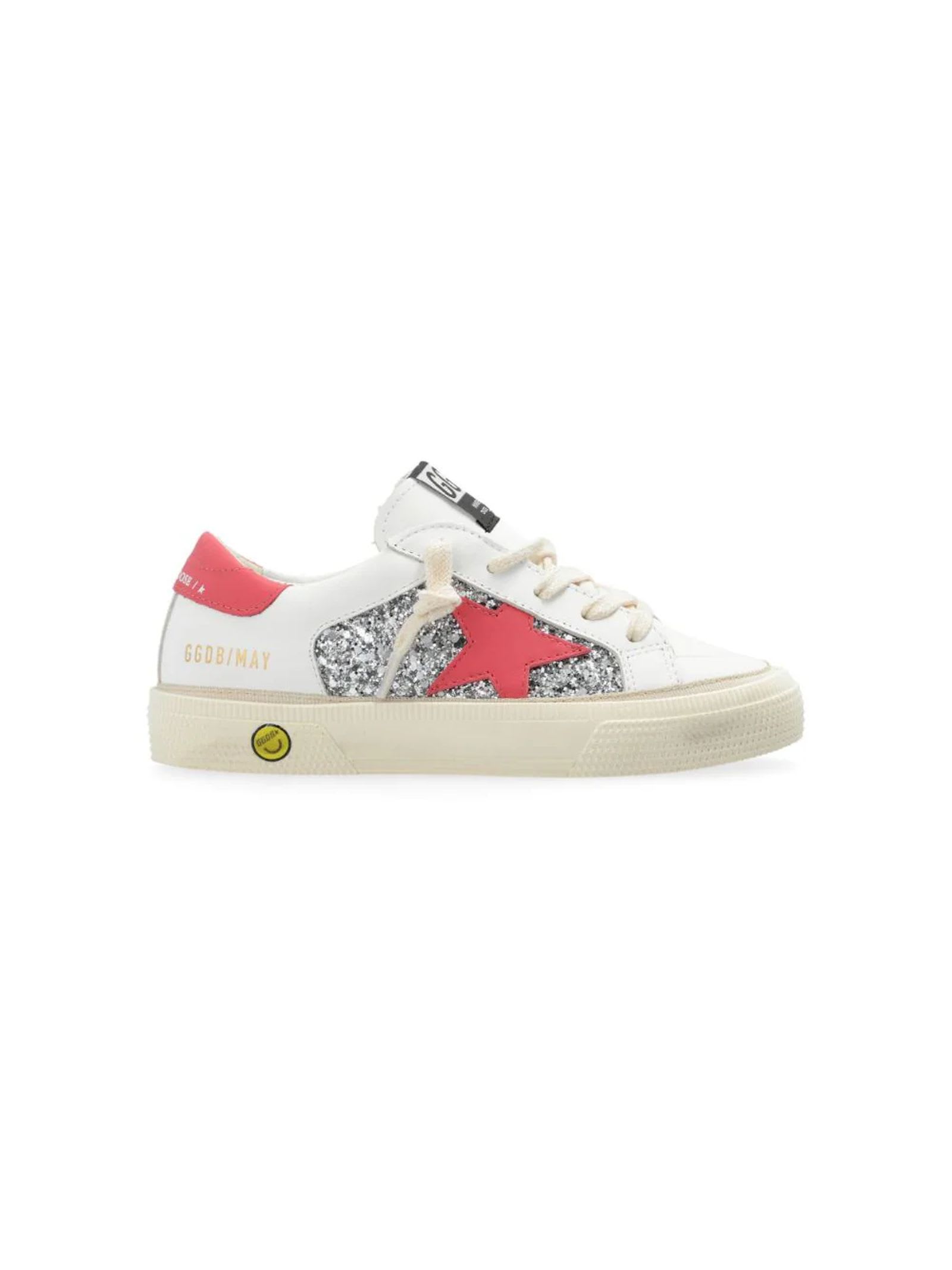 Shop Golden Goose Kids Sneakers White