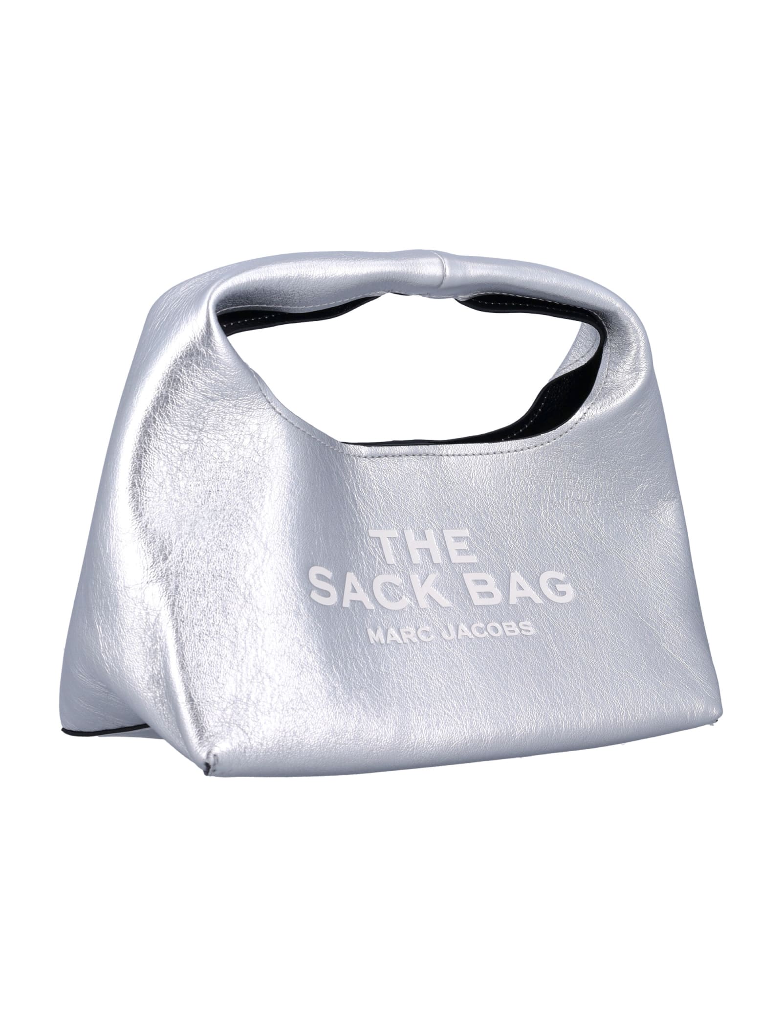 Shop Marc Jacobs The Mini Sack Bag In Silver