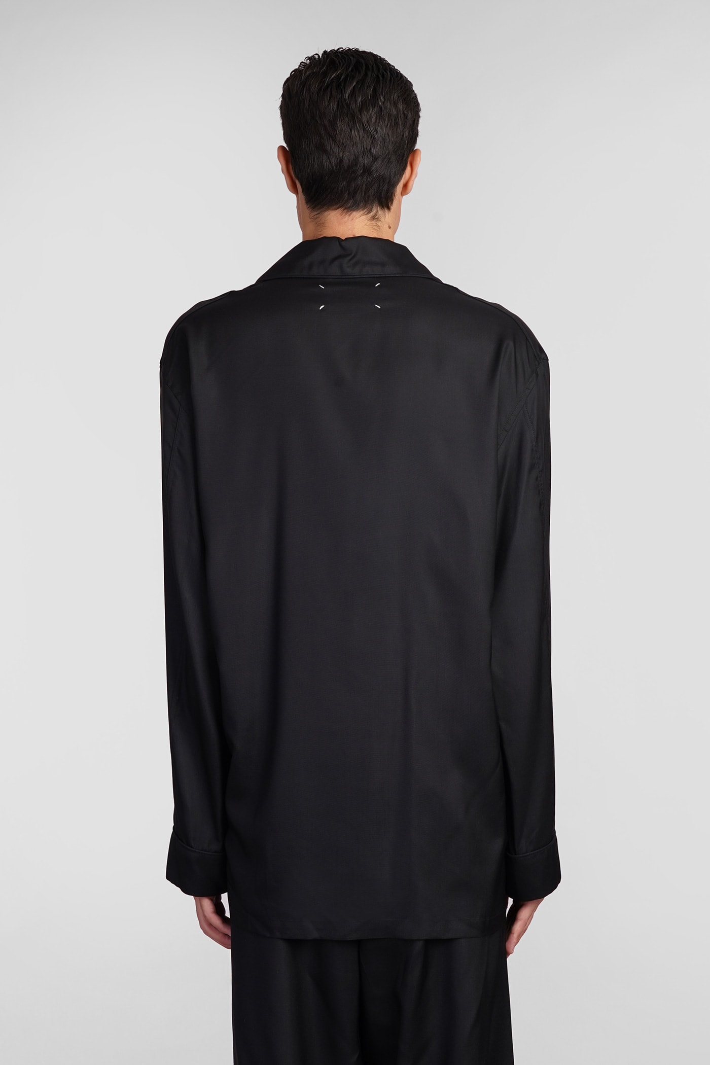 Shop Maison Margiela Shirt In Black Silk